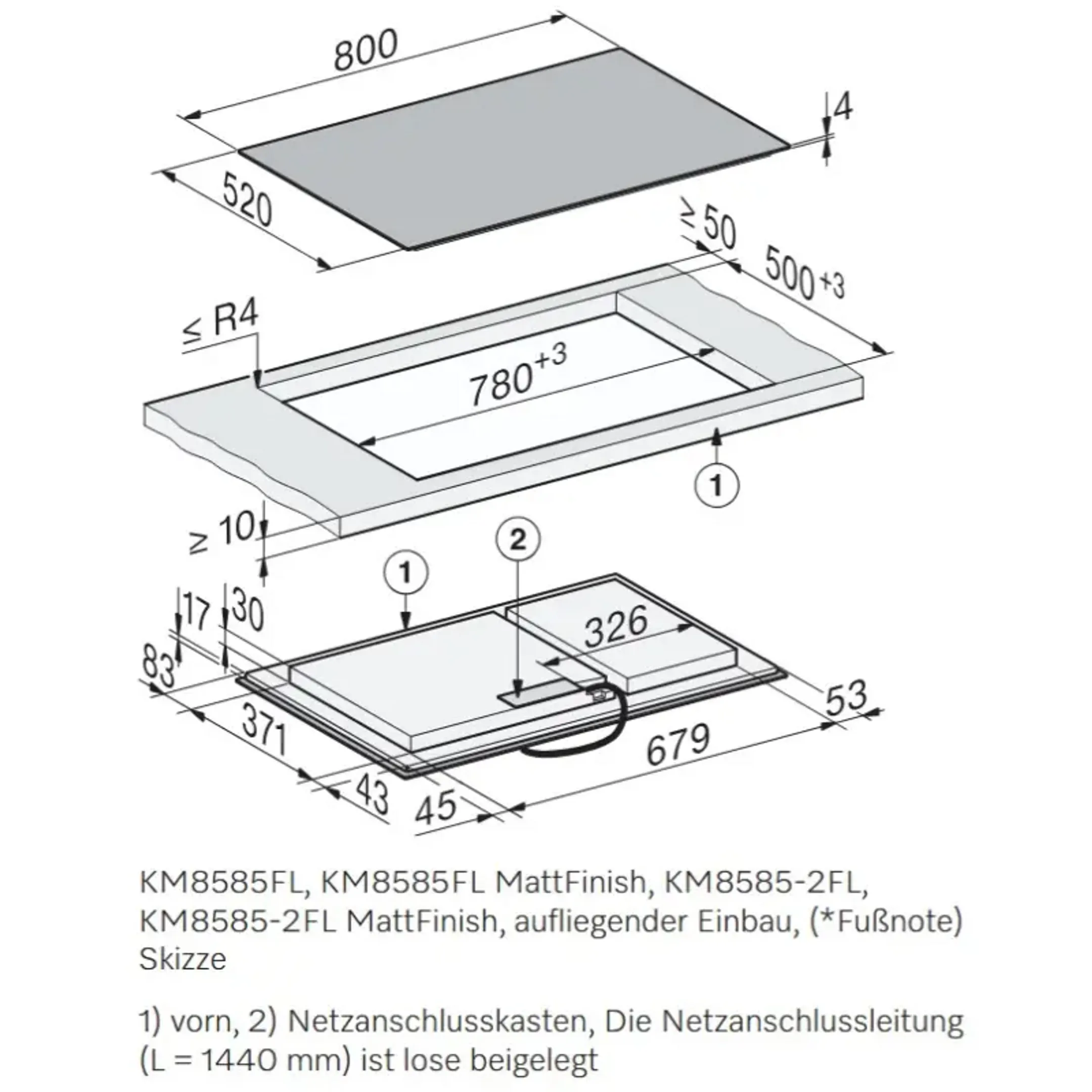 Induktionskochfeld KM 8585 FL MattFinish