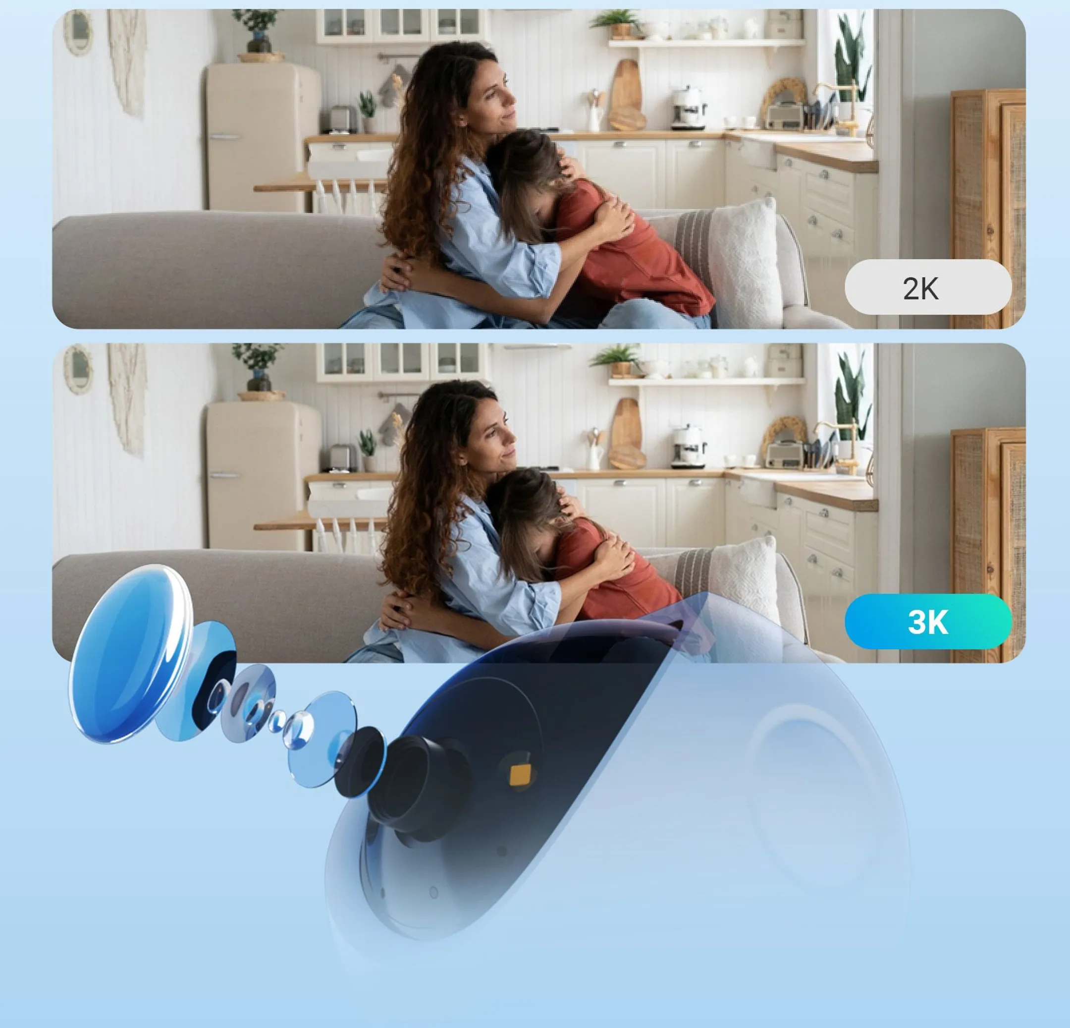 Caméra de surveillance H6C G1 3K 
