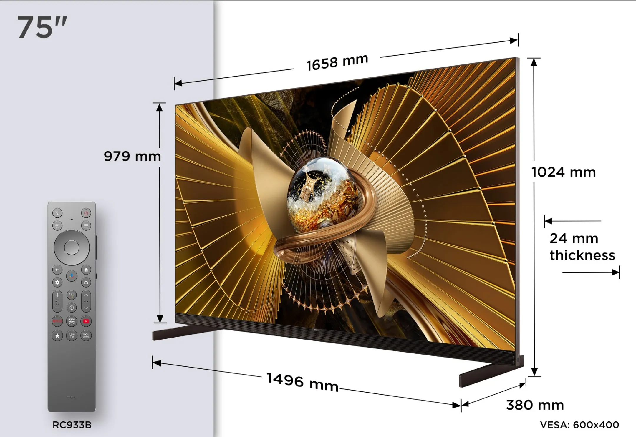 TV SQD-Mini LED 4K 75X11L 75 pouces