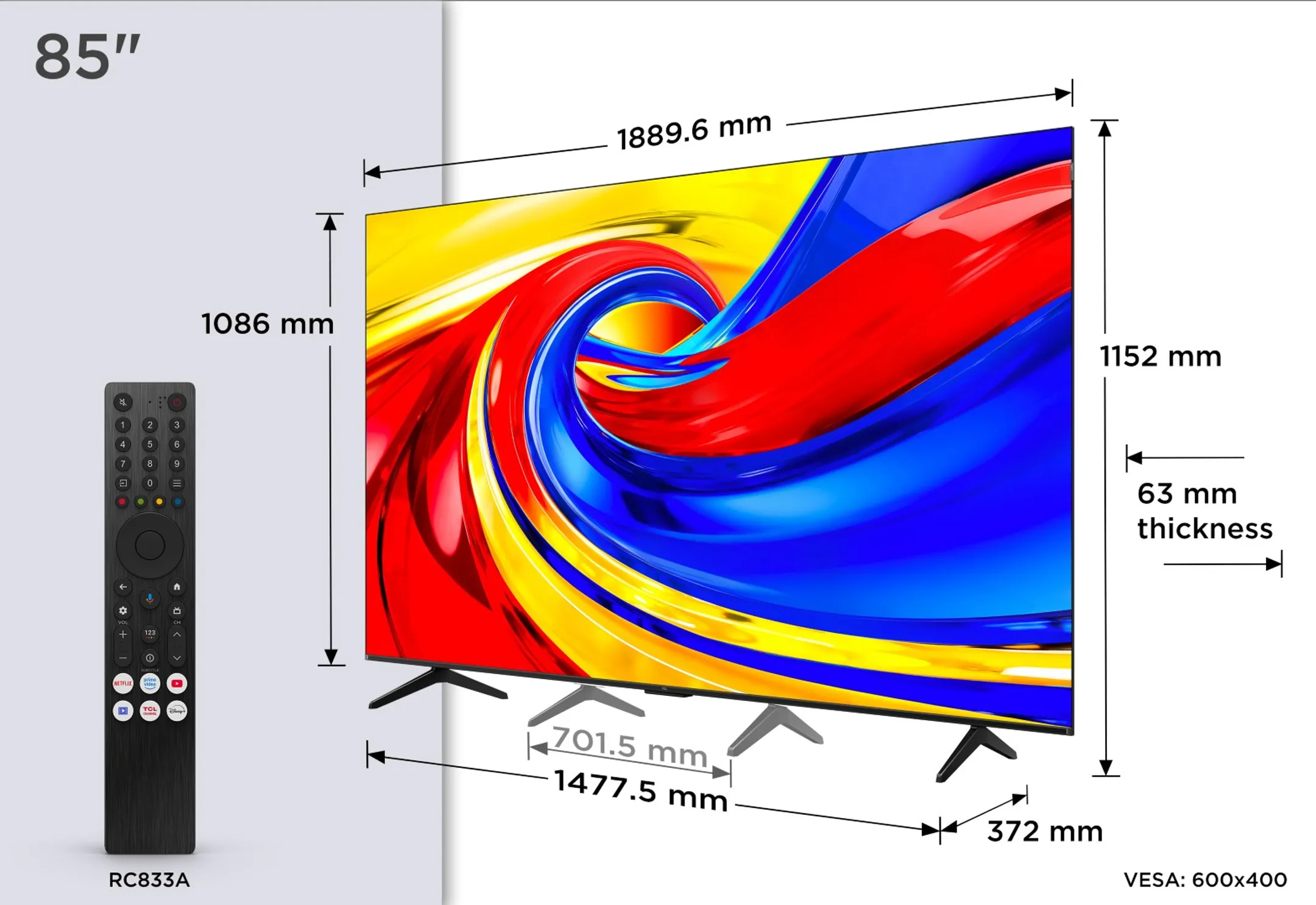 TV QLED 4K 85P79L 85 zoll
