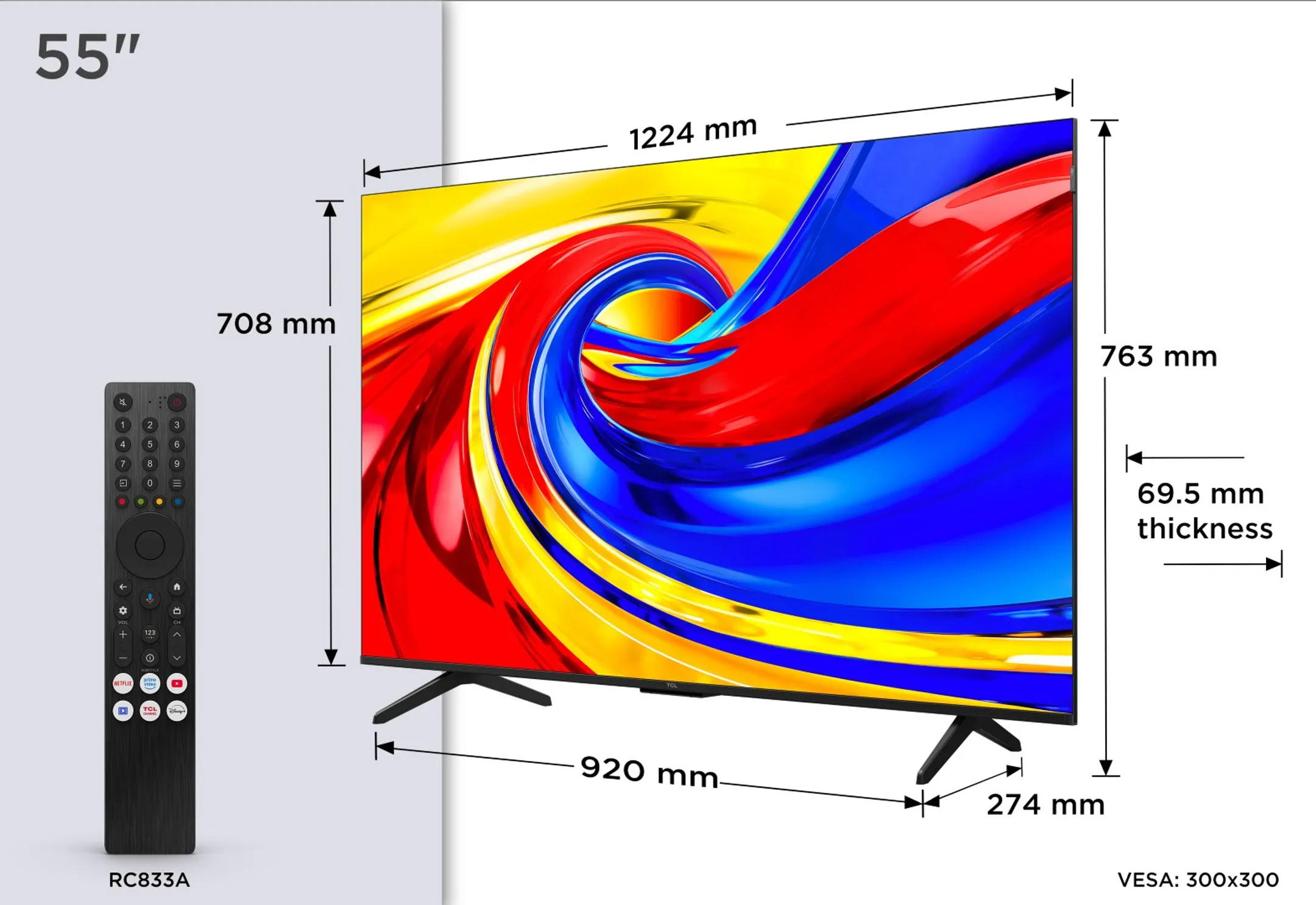 TV QLED 4K 55P79L 55 pouces