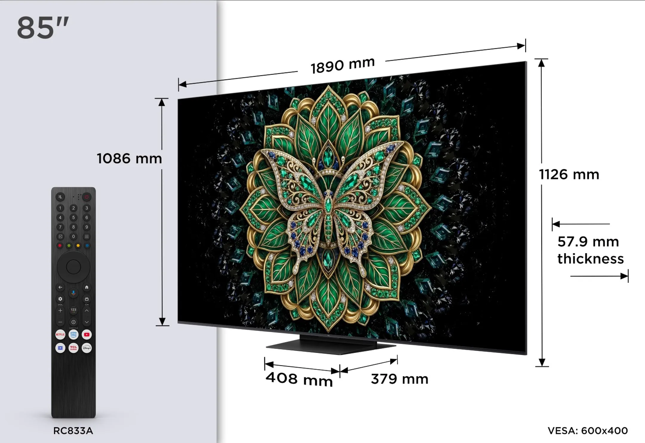TV QD-Mini LED 4K 85C69K Pro 85 inches
