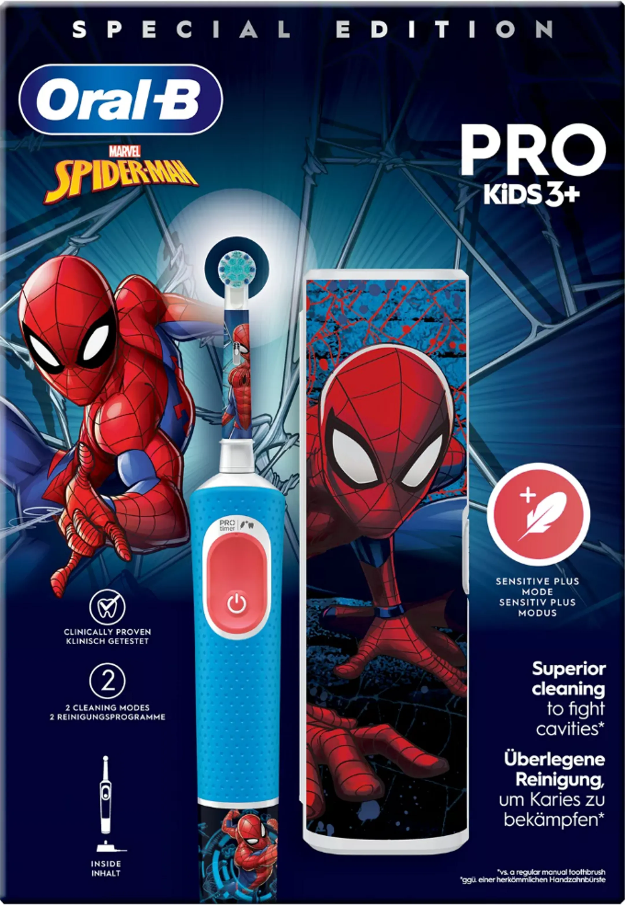 Elektrische Zahnbürste Vitality Pro Kids 3+ Spiderman