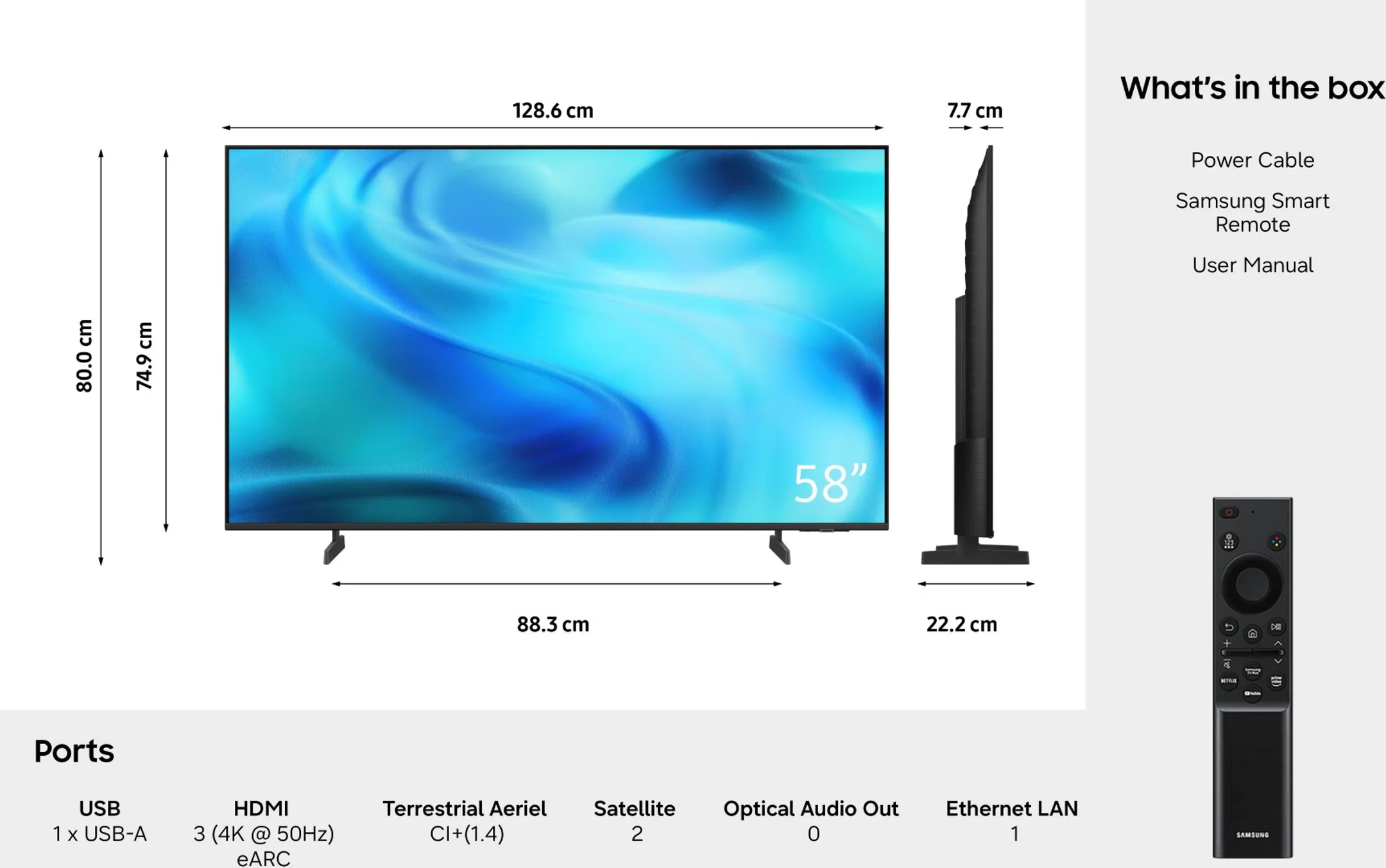 TV Crystal UHD 4K UE58U8090HUXXN 58 pouces