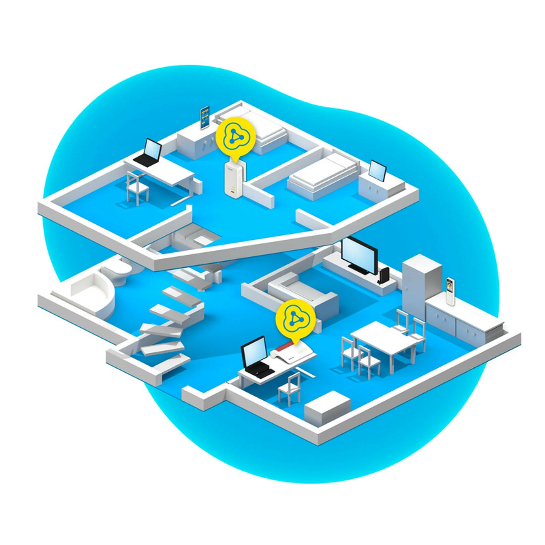 CPL Wi-Fi FRITZ!Powerline 1260 Set