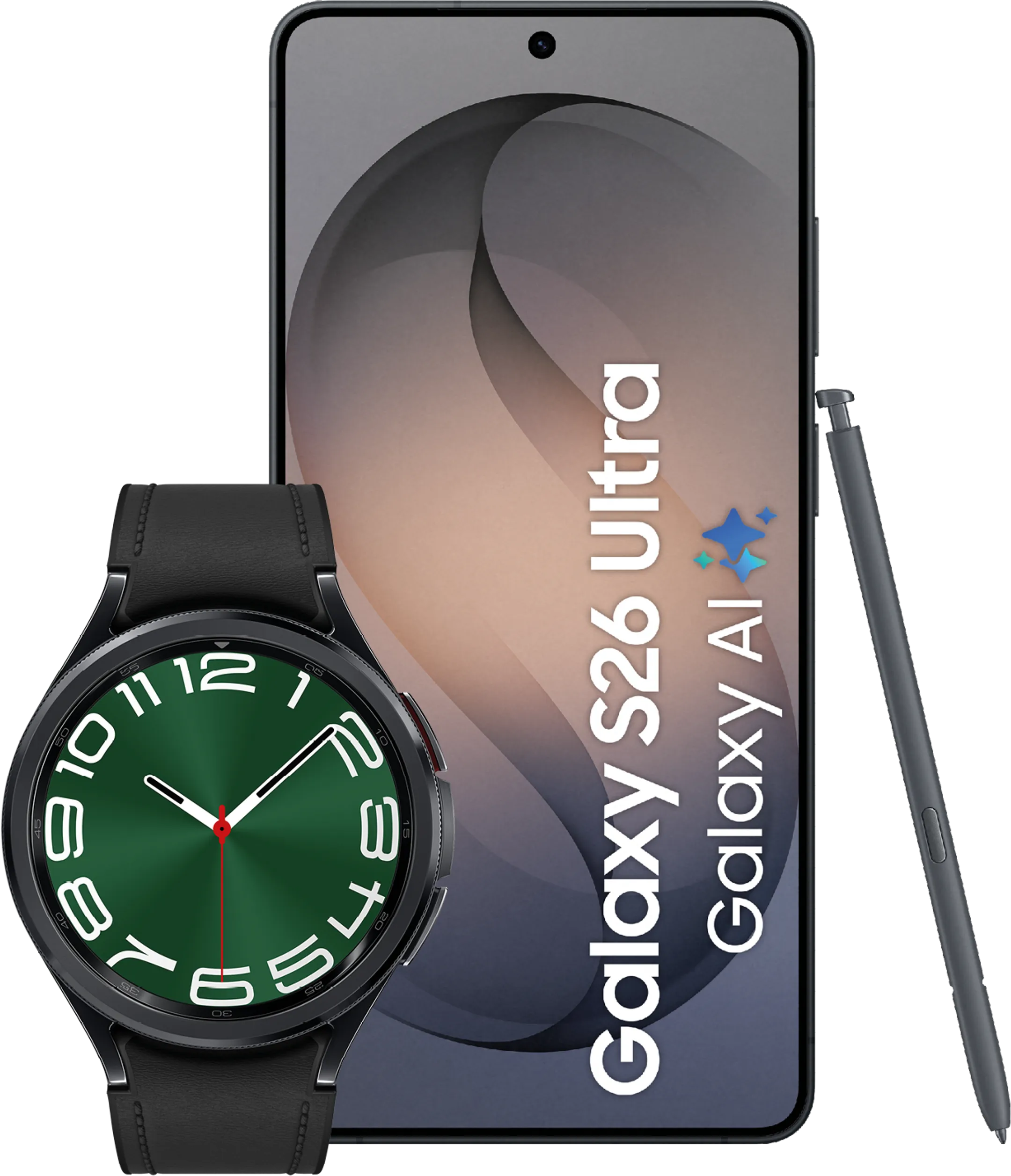 Bundle Galaxy S26 Ultra 256 Go + Galaxy Watch6 Classic 43mm Noir