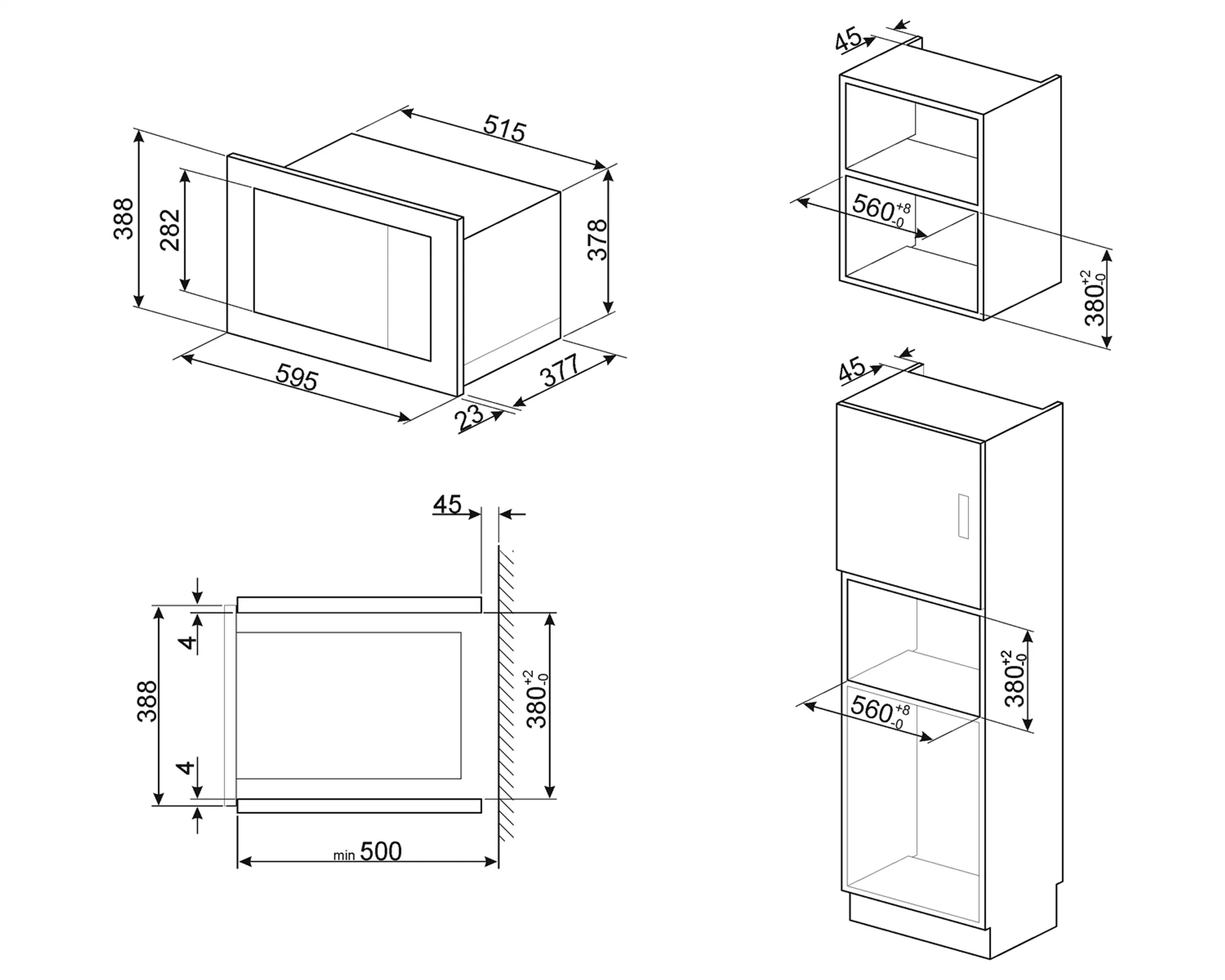Multifunction Built-in Microwave Oven Classica FMI325N