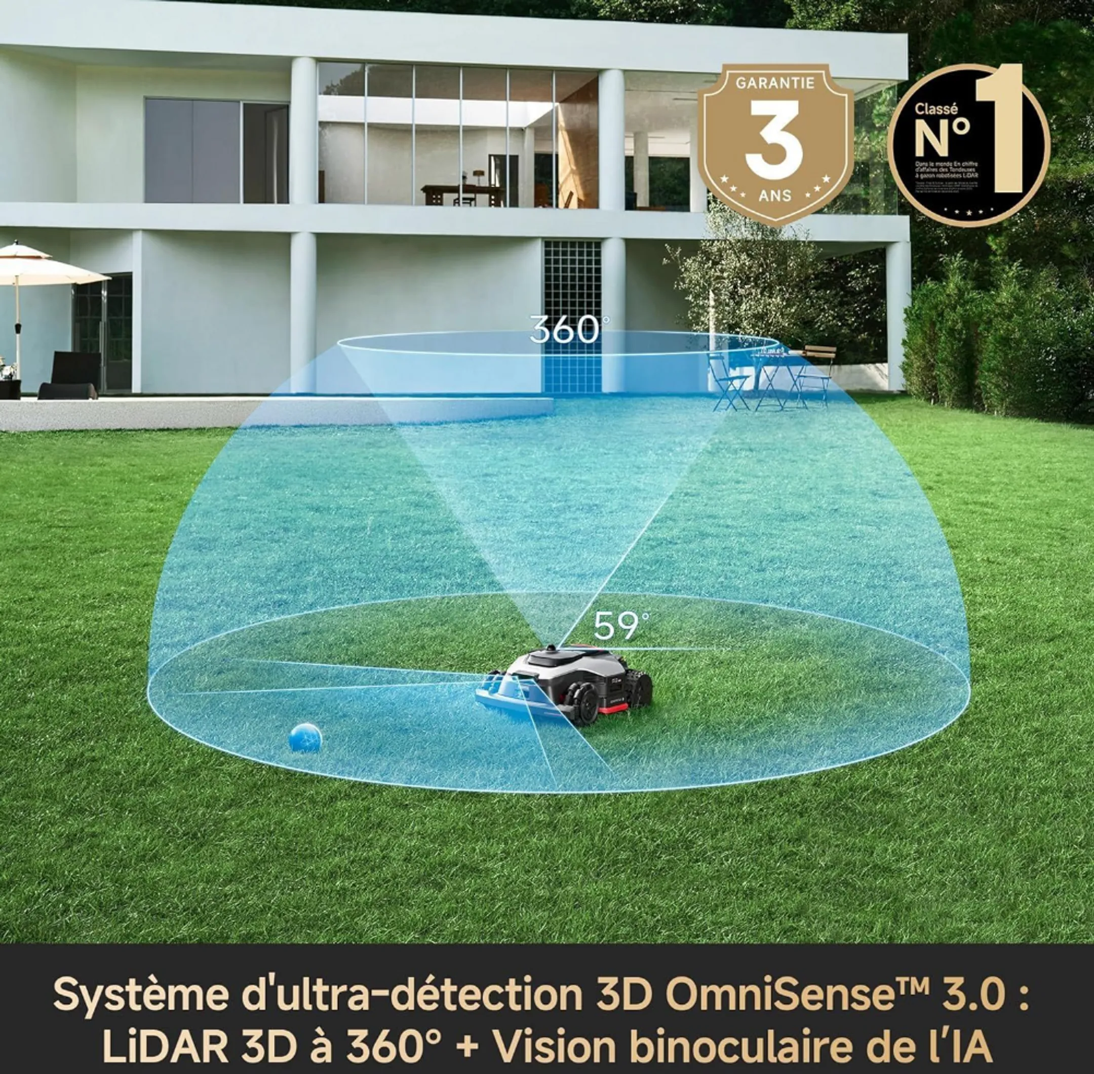 Robotic lawnmower A3 AWD Pro 3500