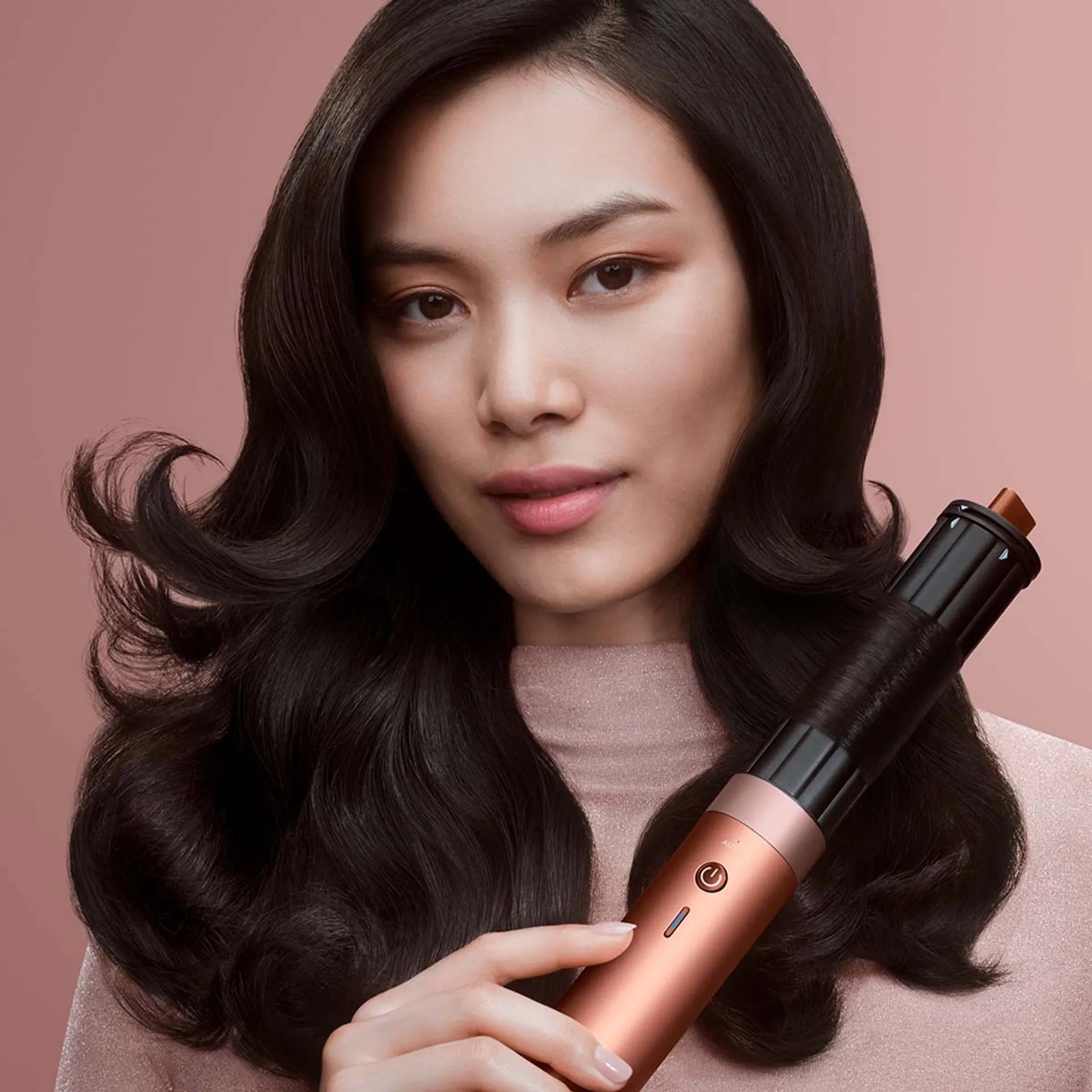 Airwrap Co-anda 2x cheveux raides à ondulés Amber Silk