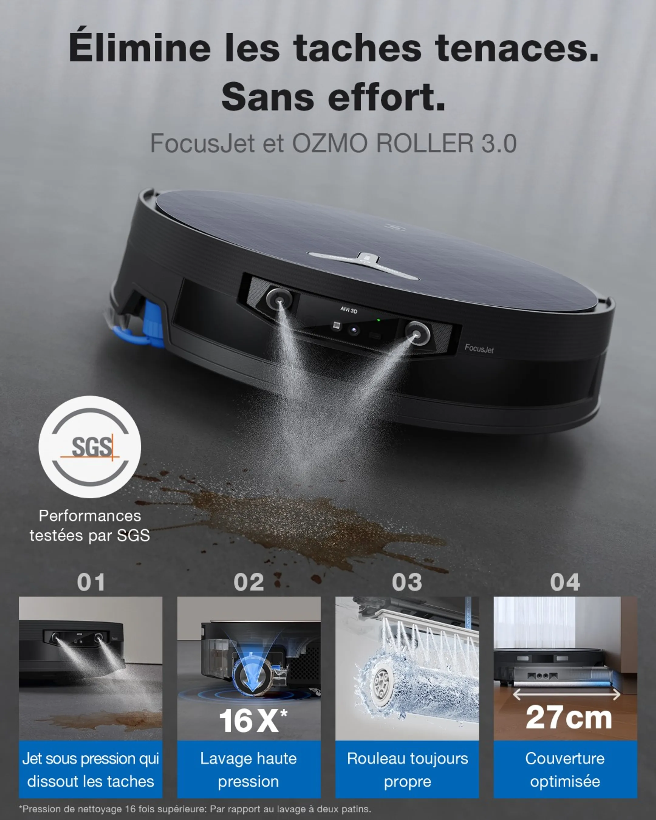 Robot aspirateur laveur Deebot X12 OmniCyclone