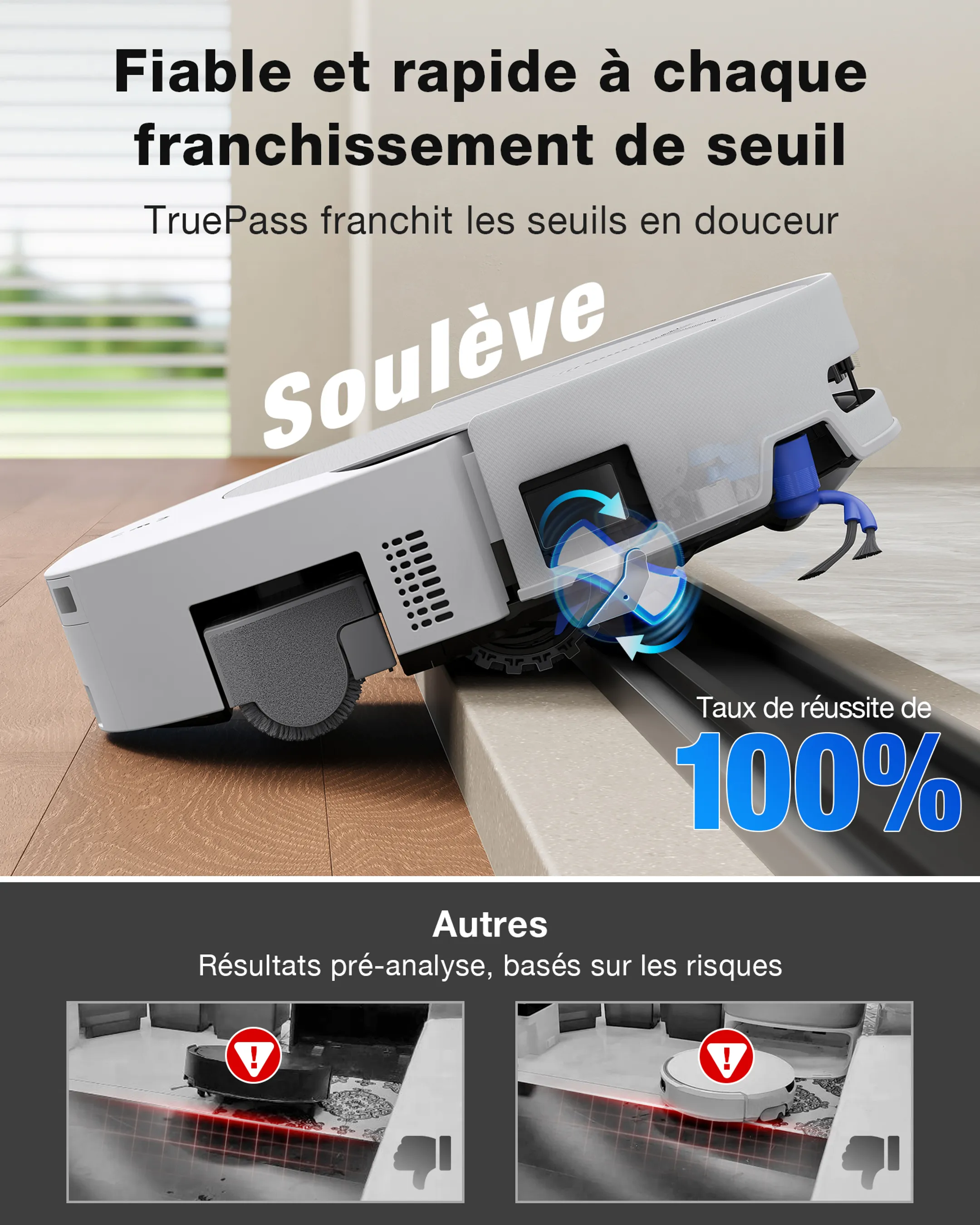 Robot aspirateur laveur Deebot T90 Omni Blanc