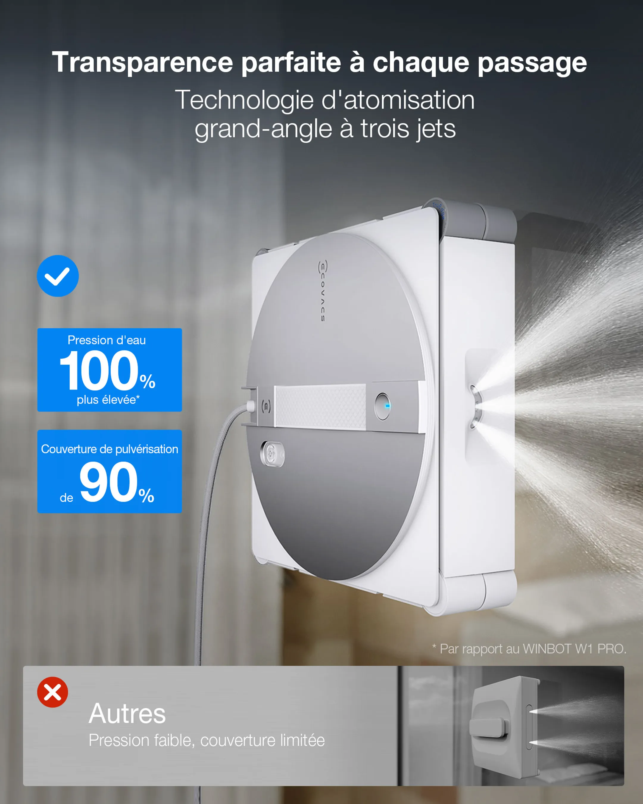 Robot lave vitre Winbot W3 Omni