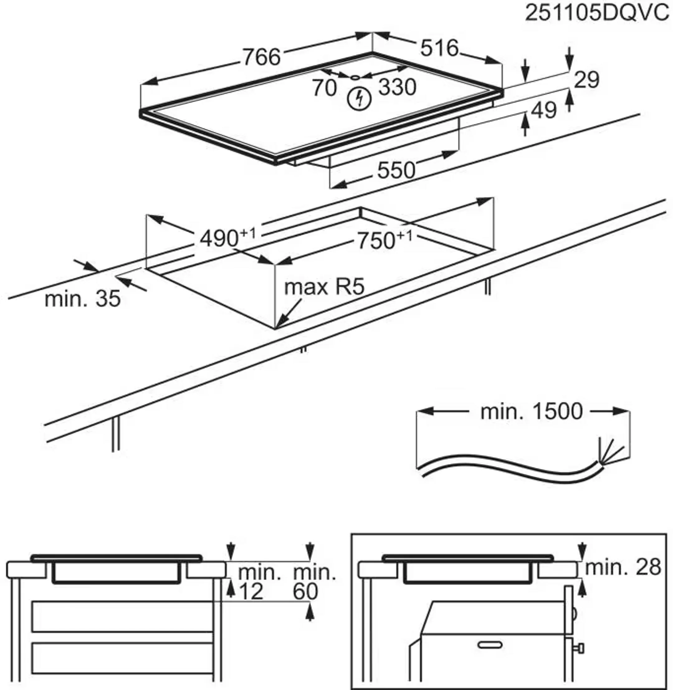 Induktionskochfeld 5000 TO84IA0FXB