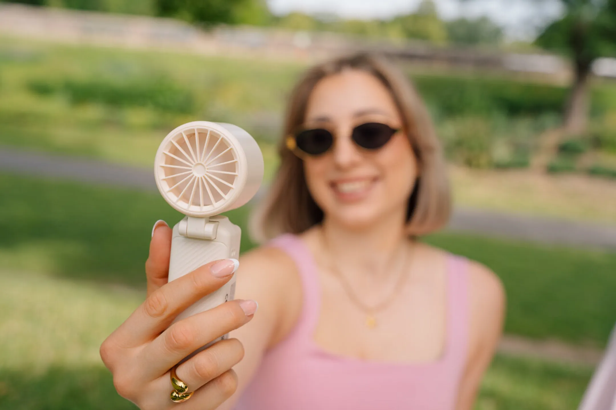Ventilateur portable Cool 'n' Go Ice Touch Pro Blanc