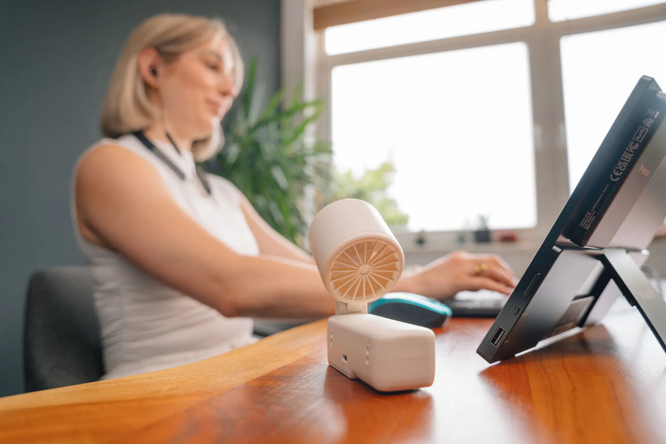 Ventilateur portable Cool 'n' Go Ice Touch Pro Blanc