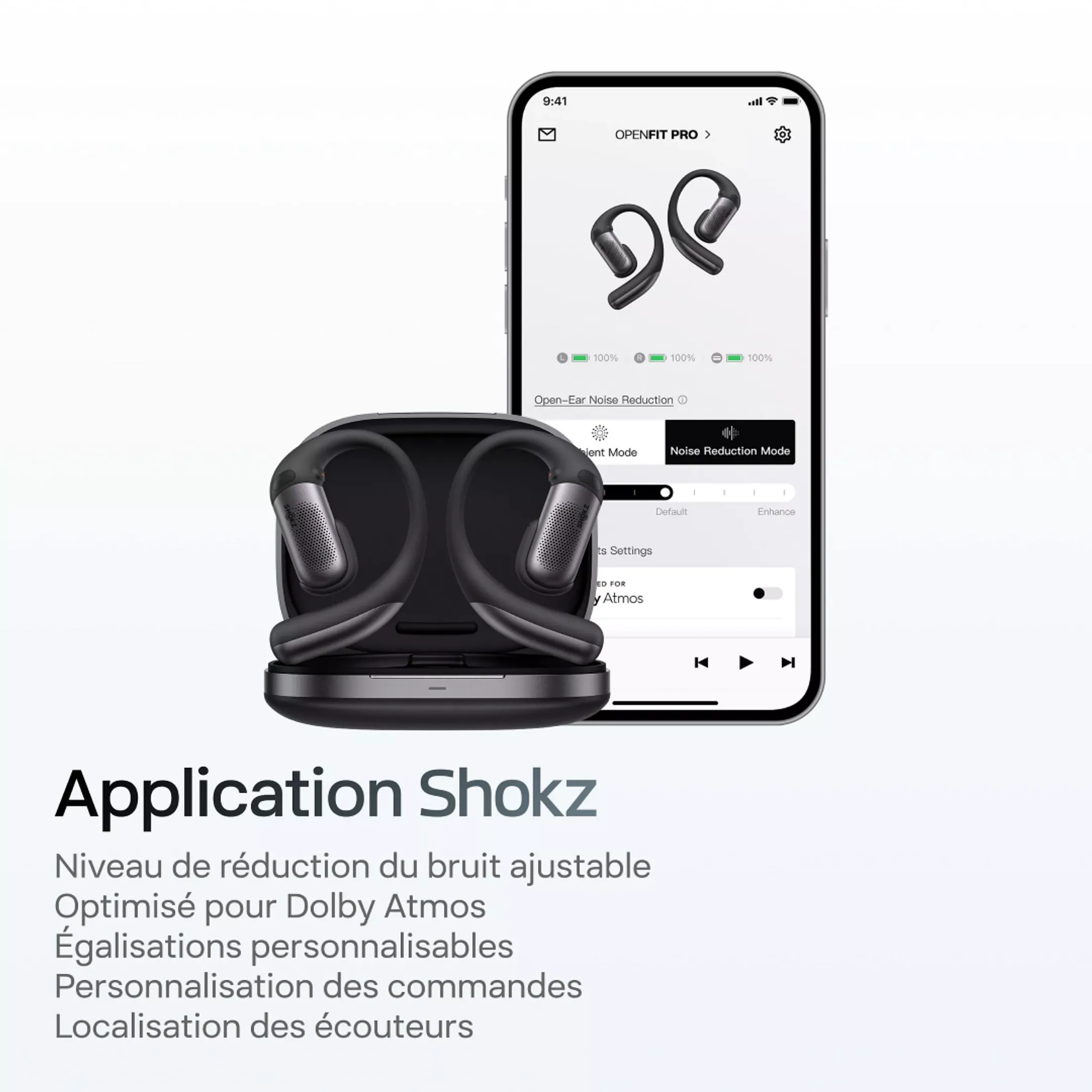 Kabellose-Ohrhörer OpenFit Pro Schwarz