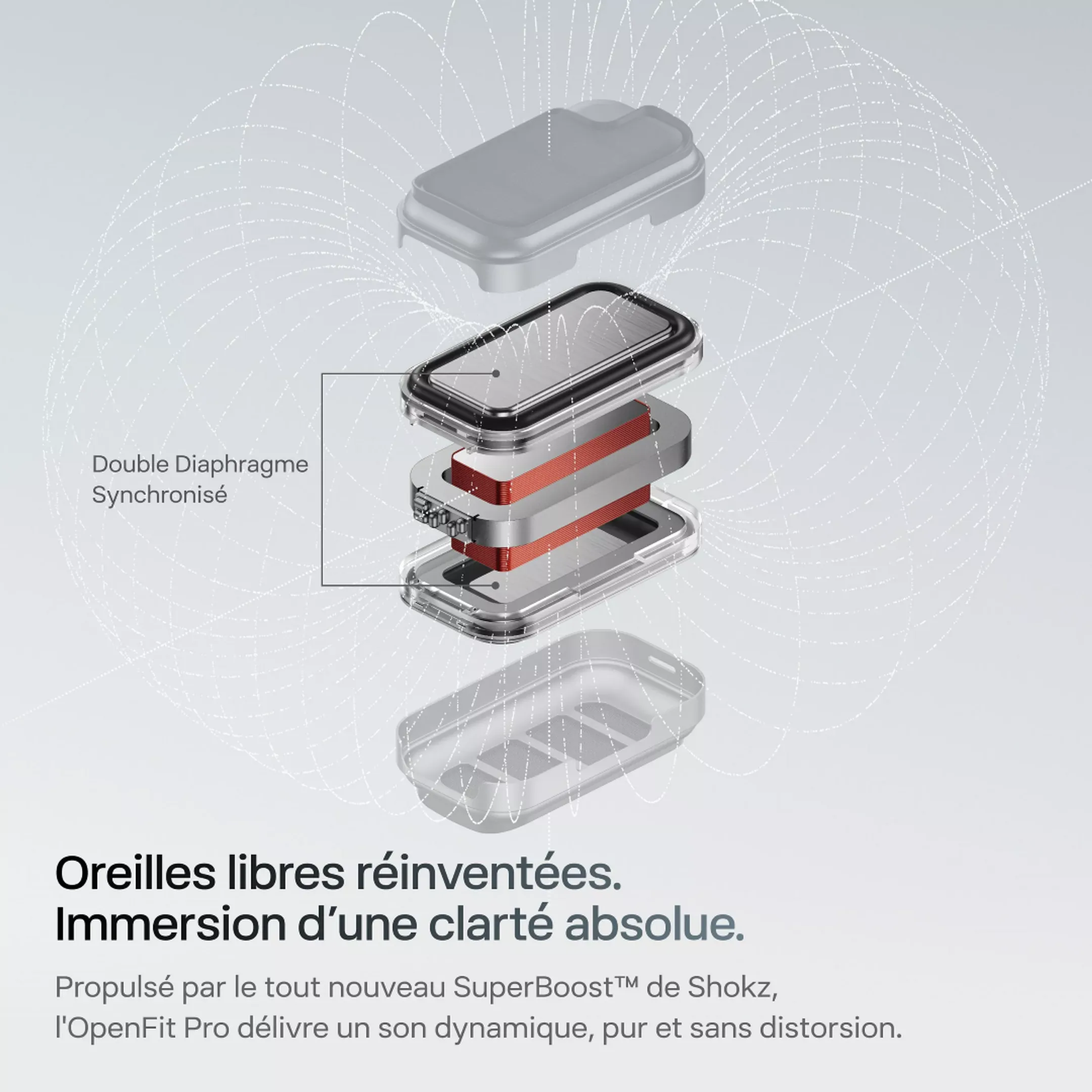 Kabellose-Ohrhörer OpenFit Pro Schwarz