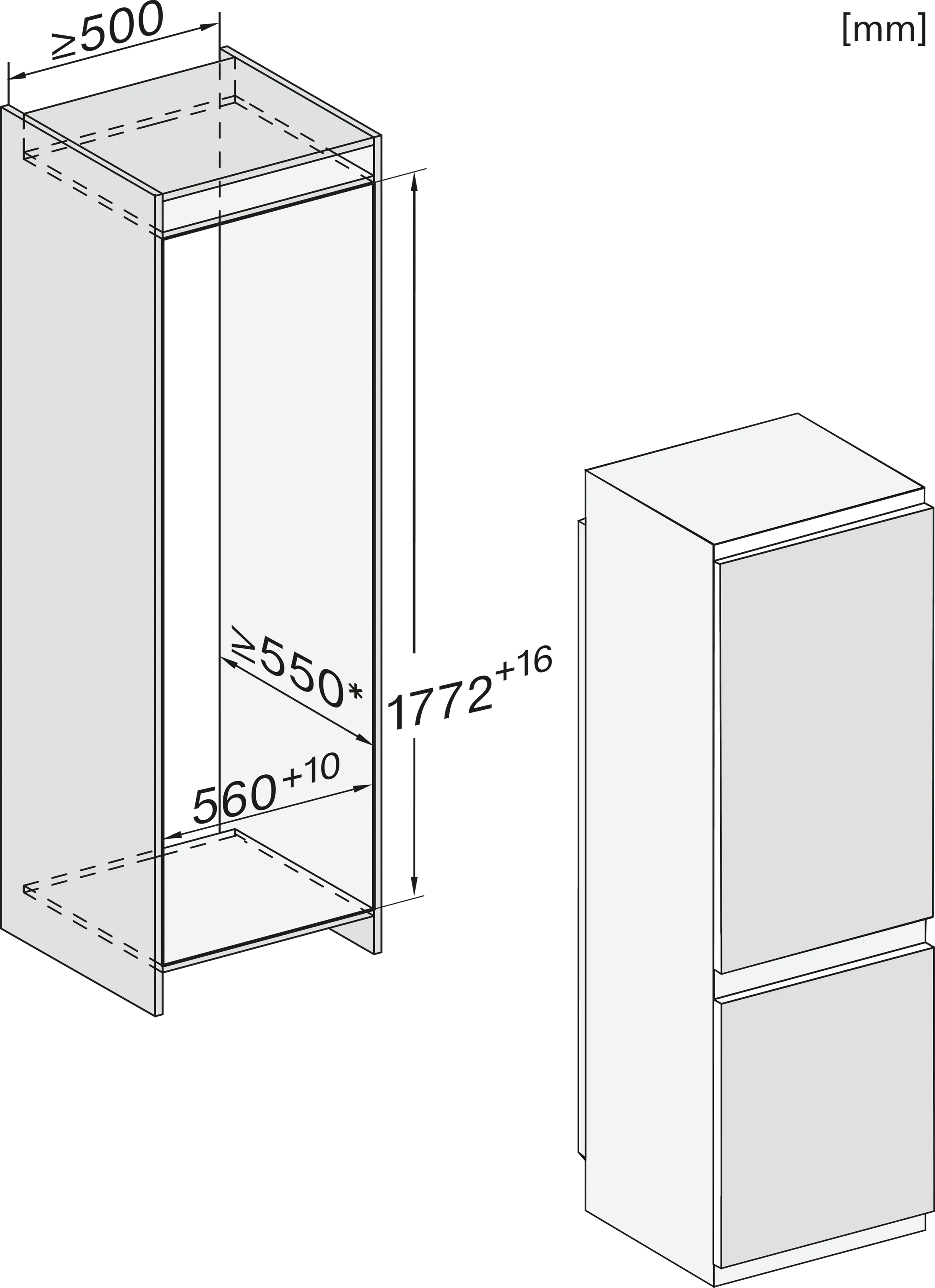 Combi frigo congélateur encastrable KFN 7733 E