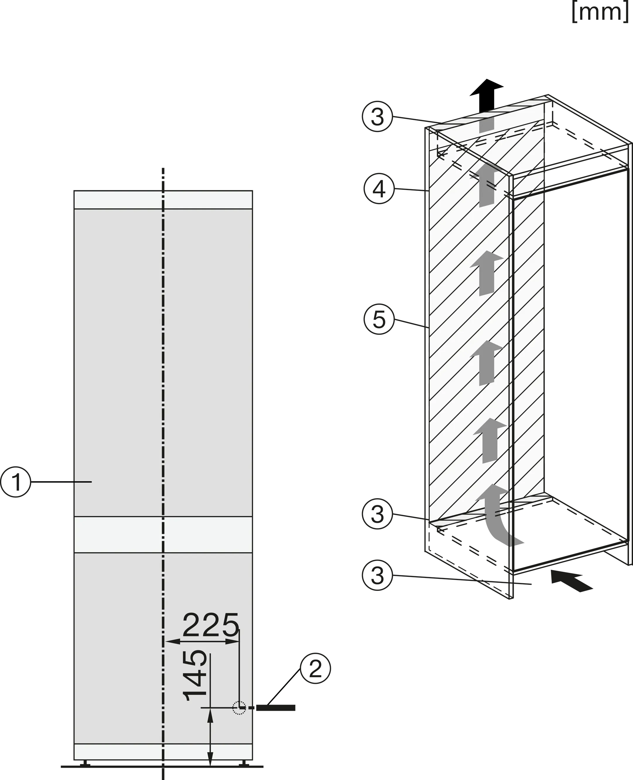 Combi frigo congélateur encastrable KFN 7733 E