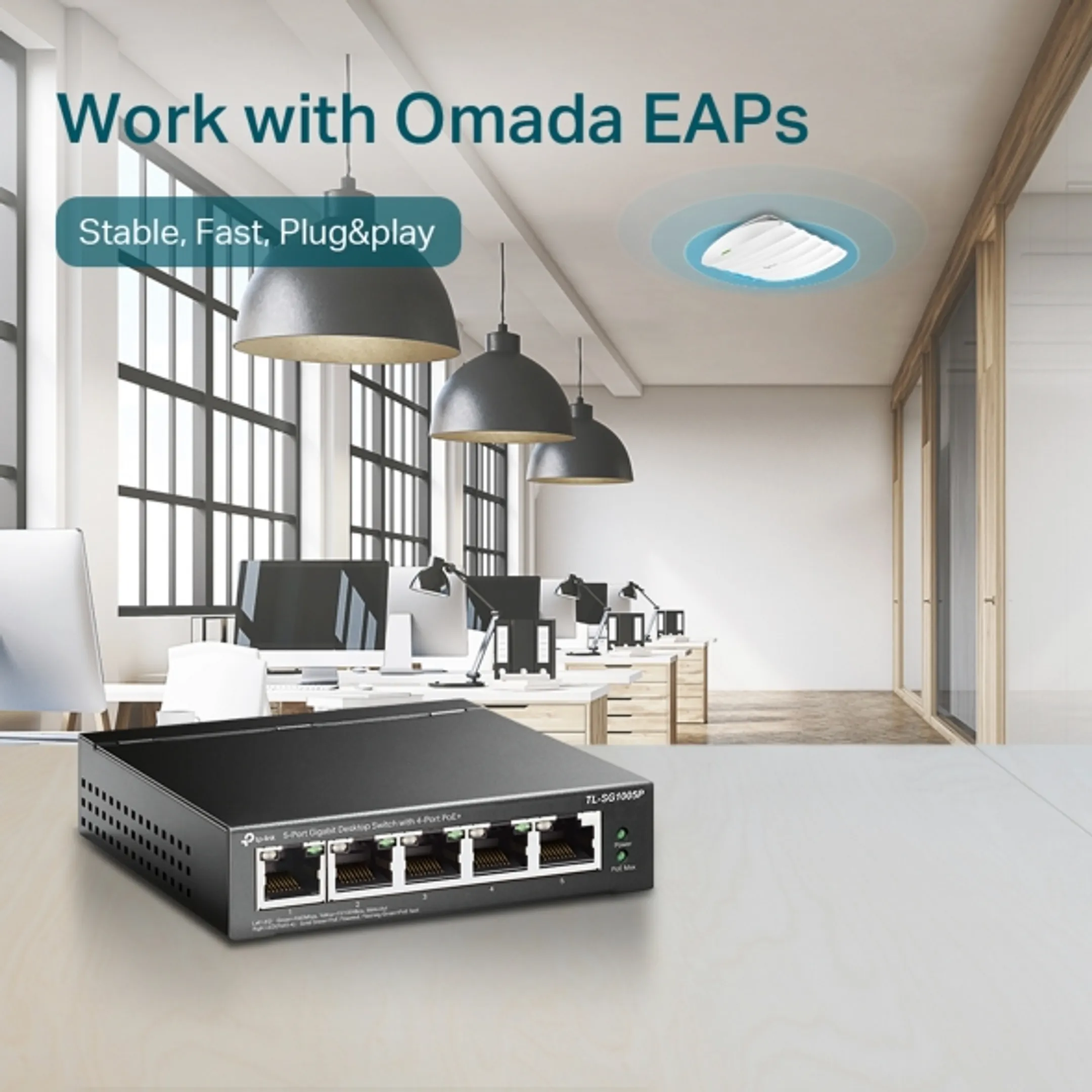 Switch Ethernet Gigabit 5 ports PoE TL-SG1005P