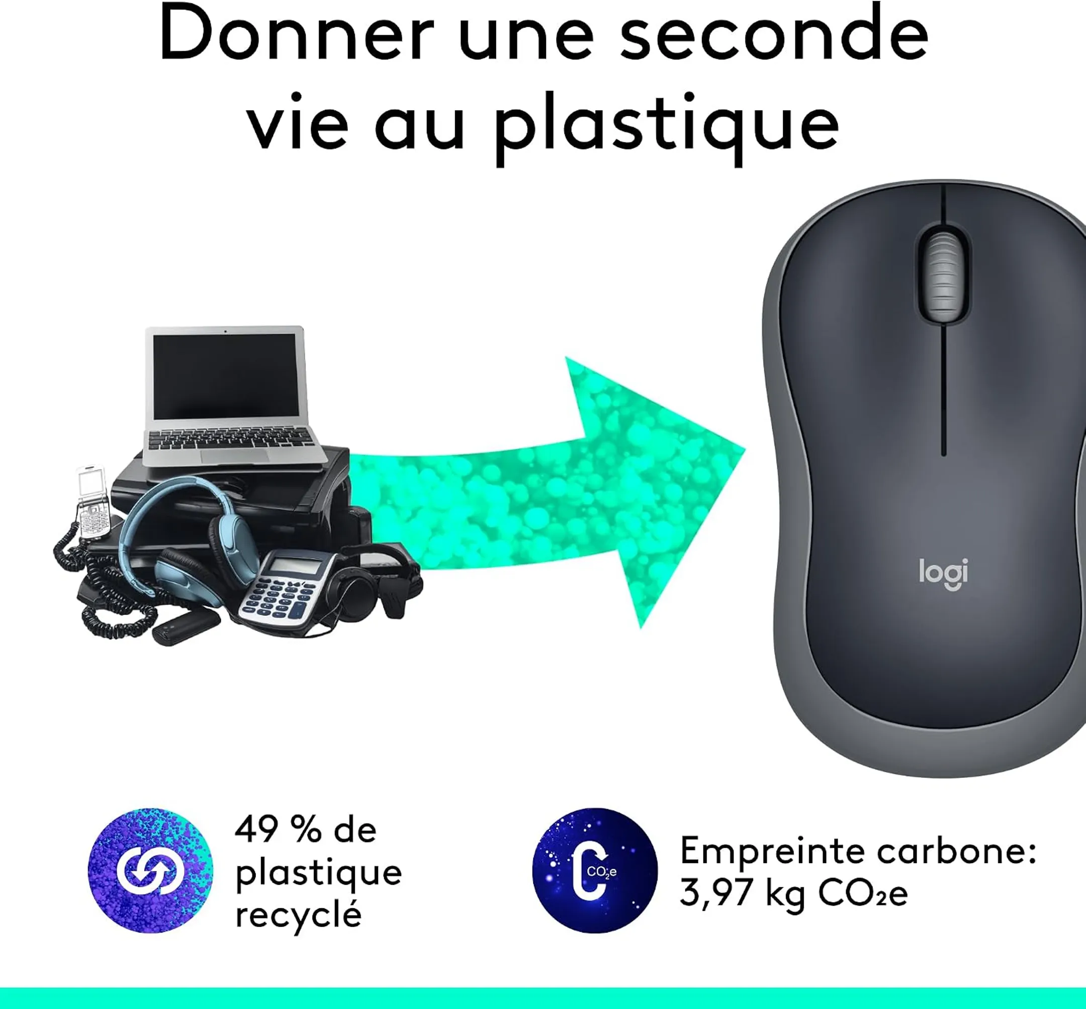 Souris sans fil M185 Swift Grey