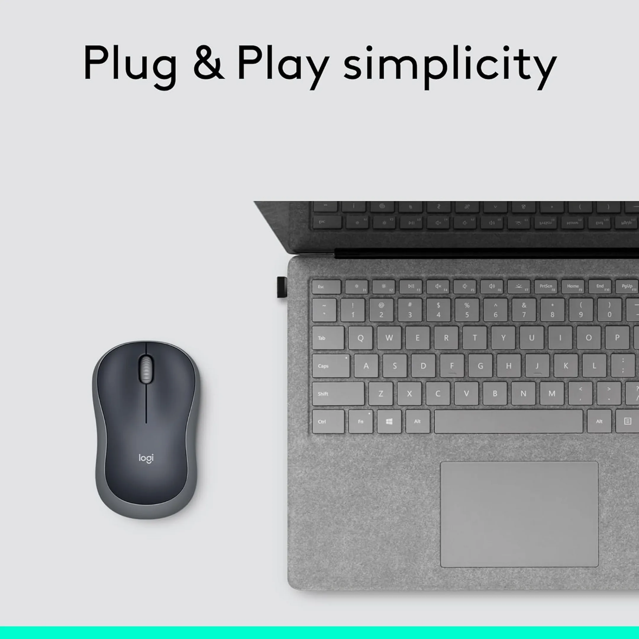 Wireless Mouse M185 Swift Grey