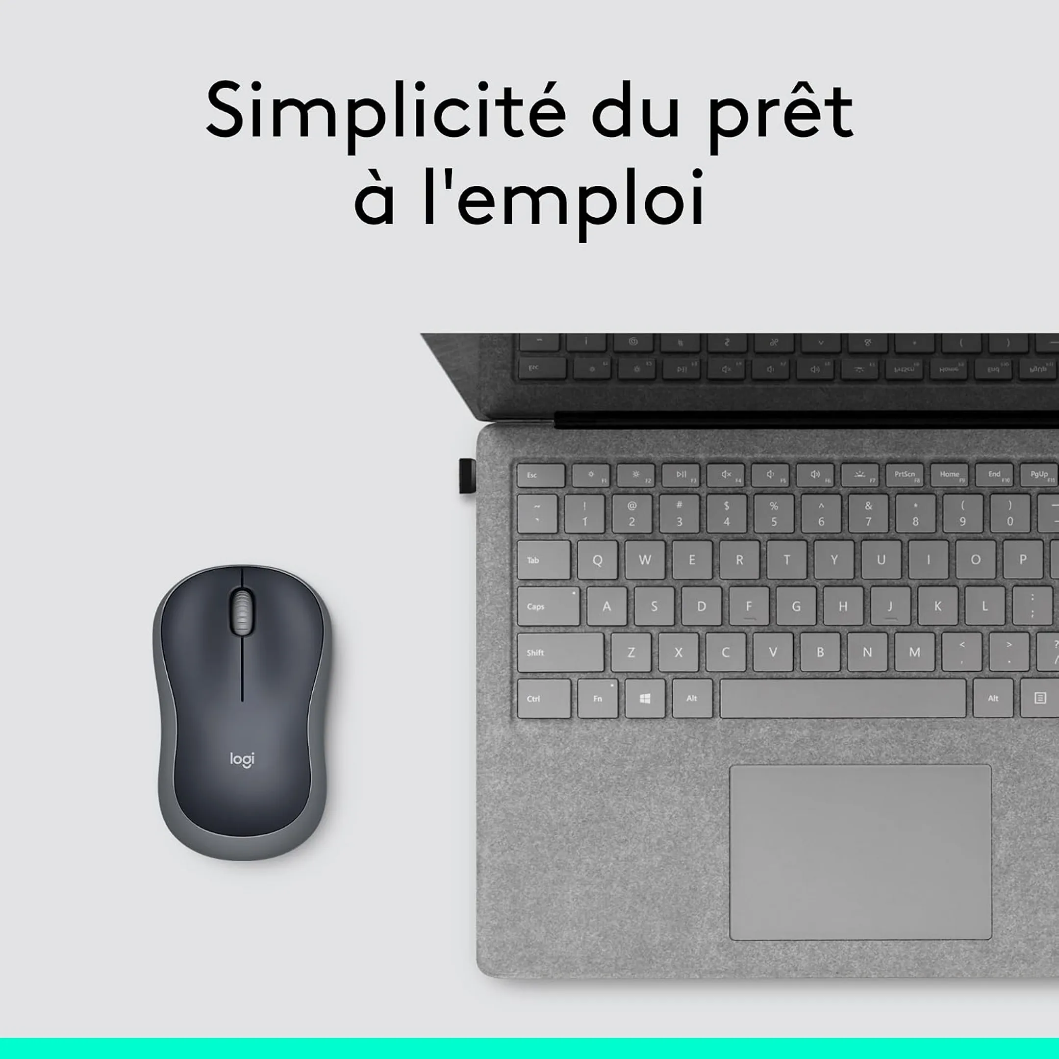 Souris sans fil M185 Swift Grey