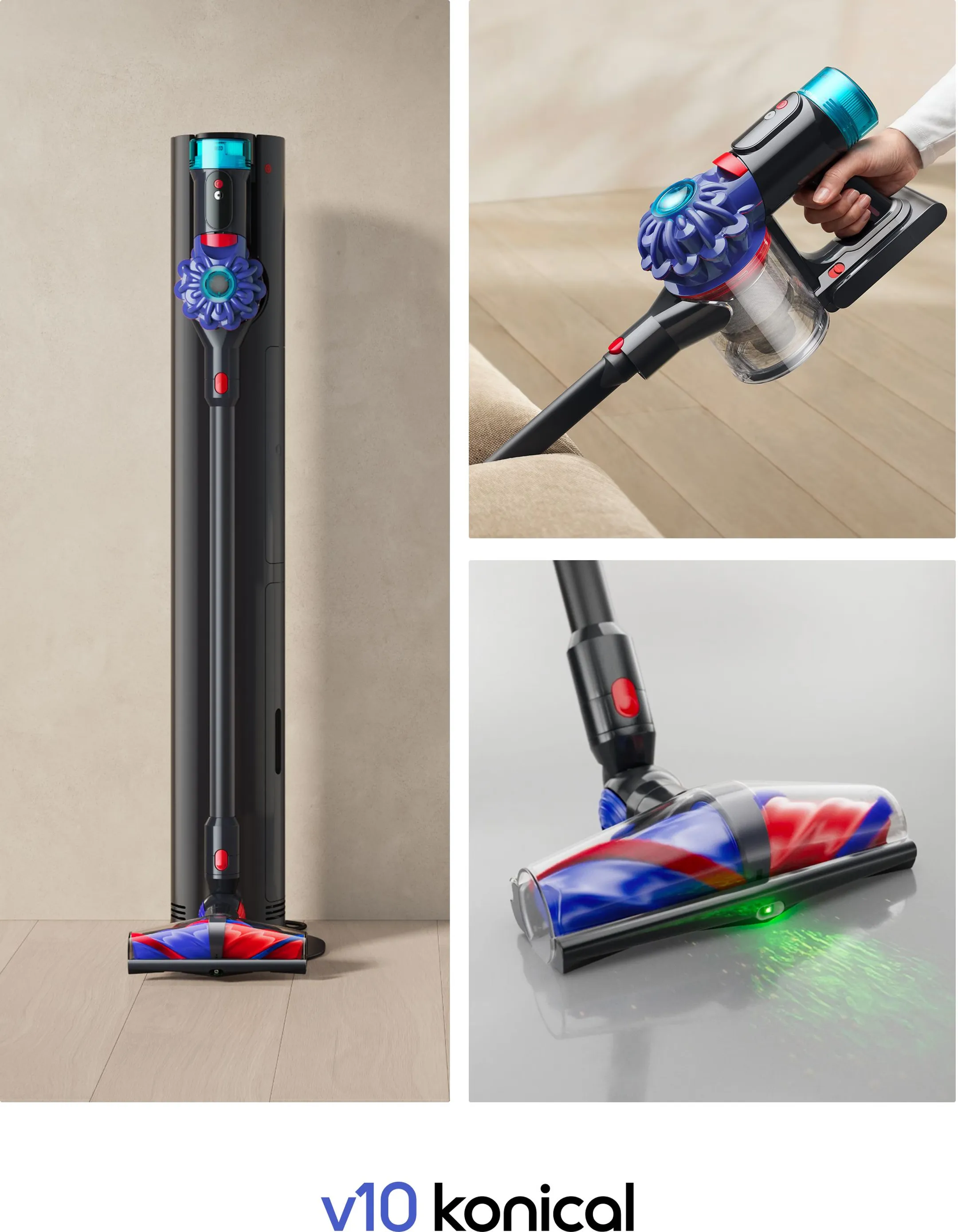 Aspirateur balai V10 Konical + station Auto-empty Dok