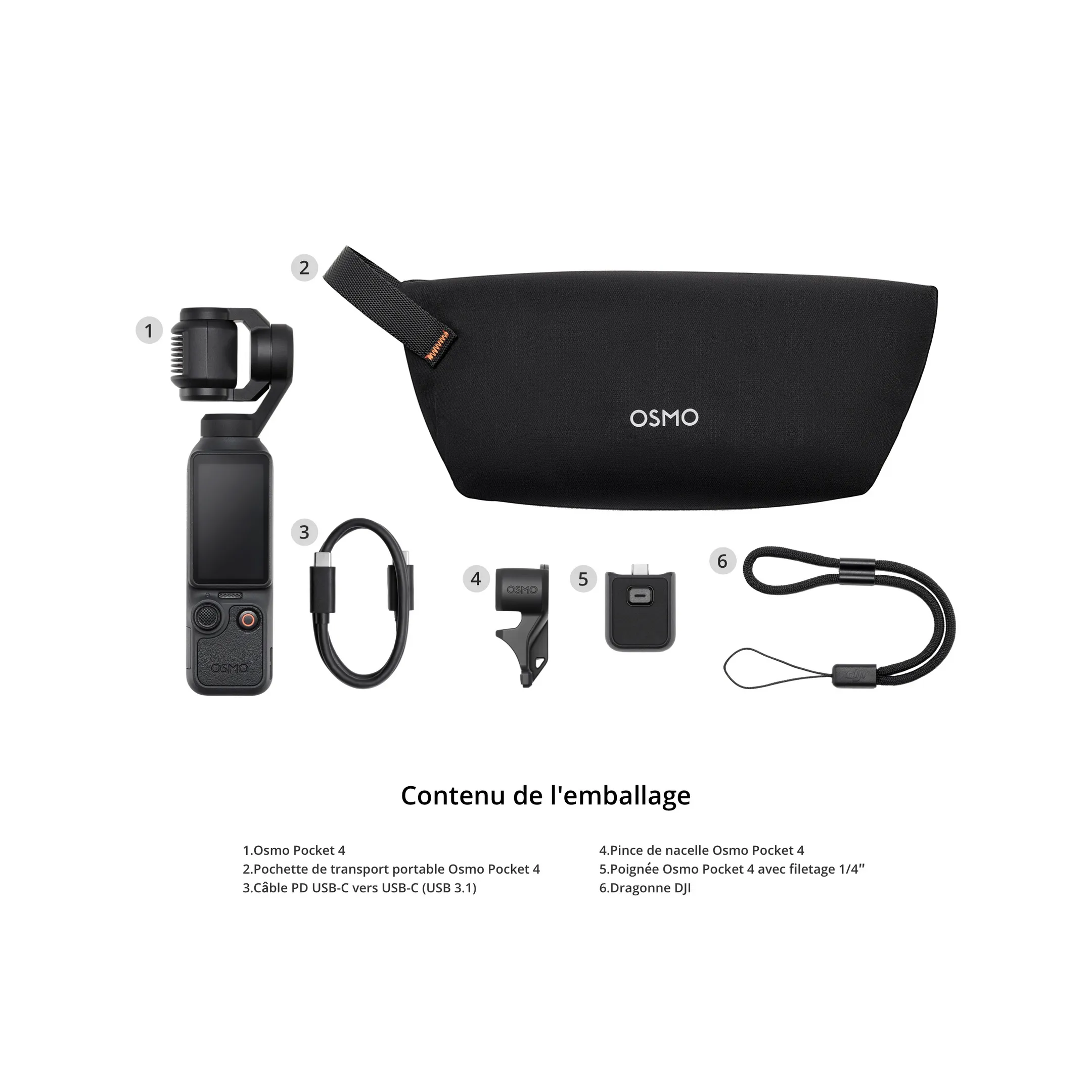 Mini Caméra Osmo Pocket 4 Standard Bundle