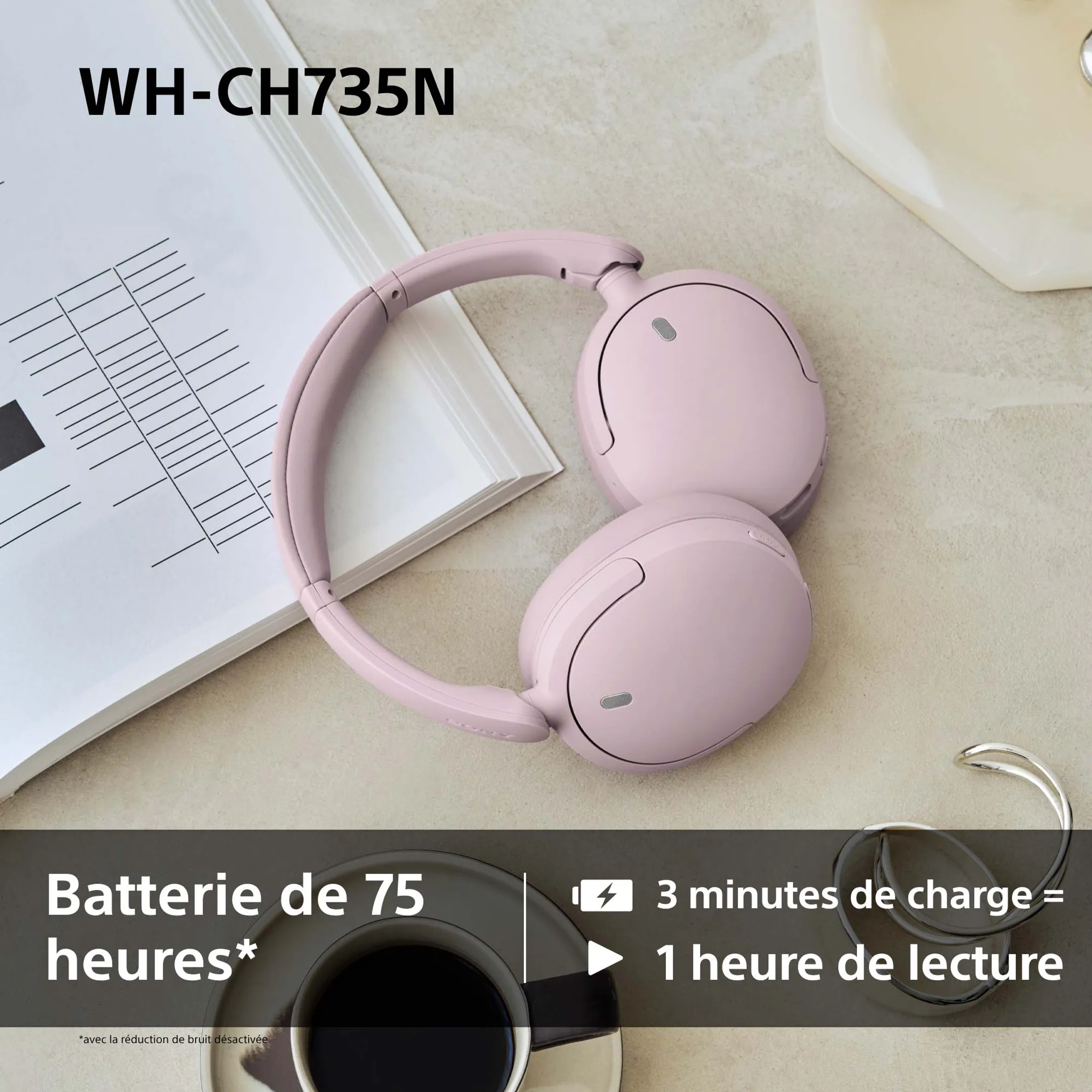 Kabelloses Headset WH-CH735N Schwarz