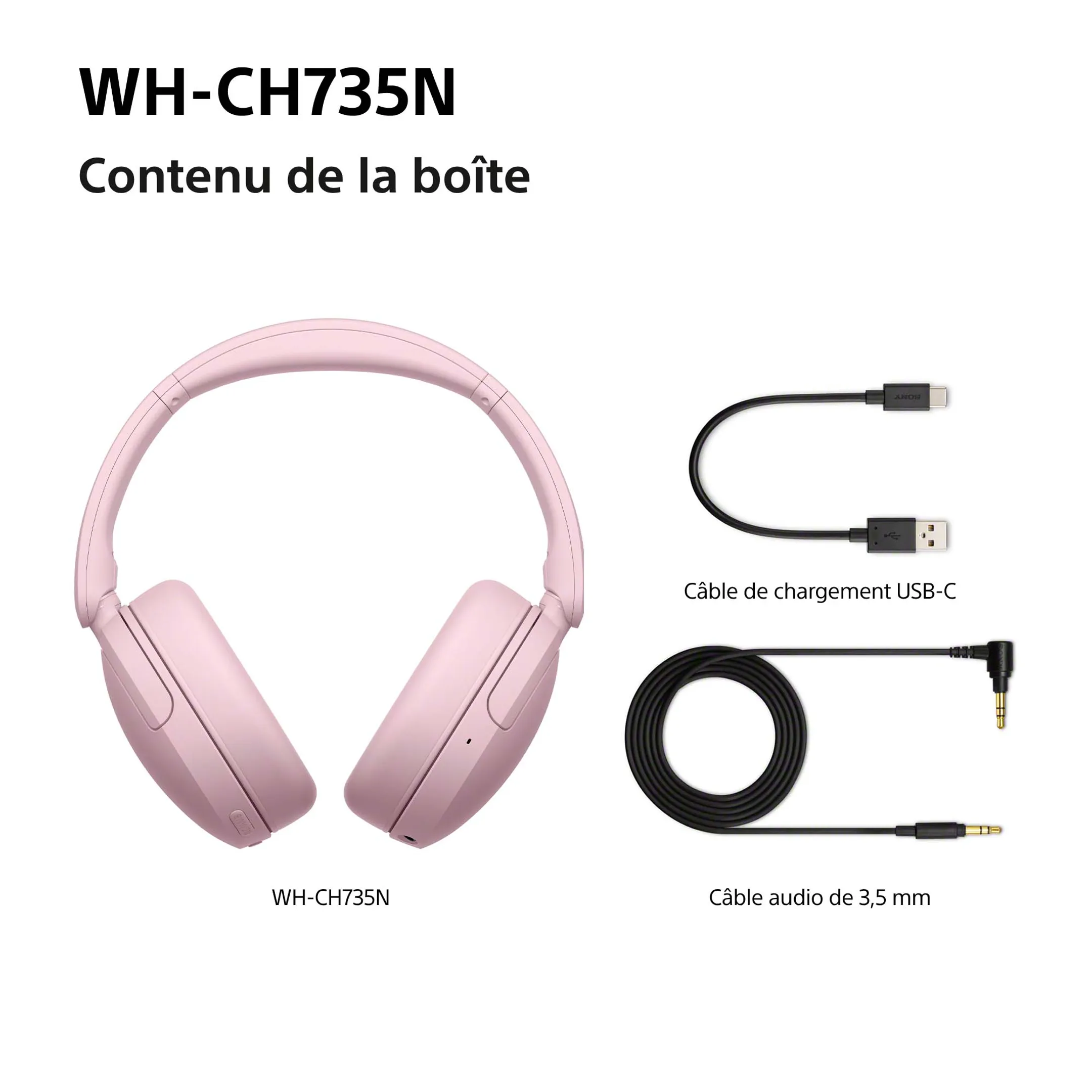 Kabelloses Headset WH-CH735N Rosa