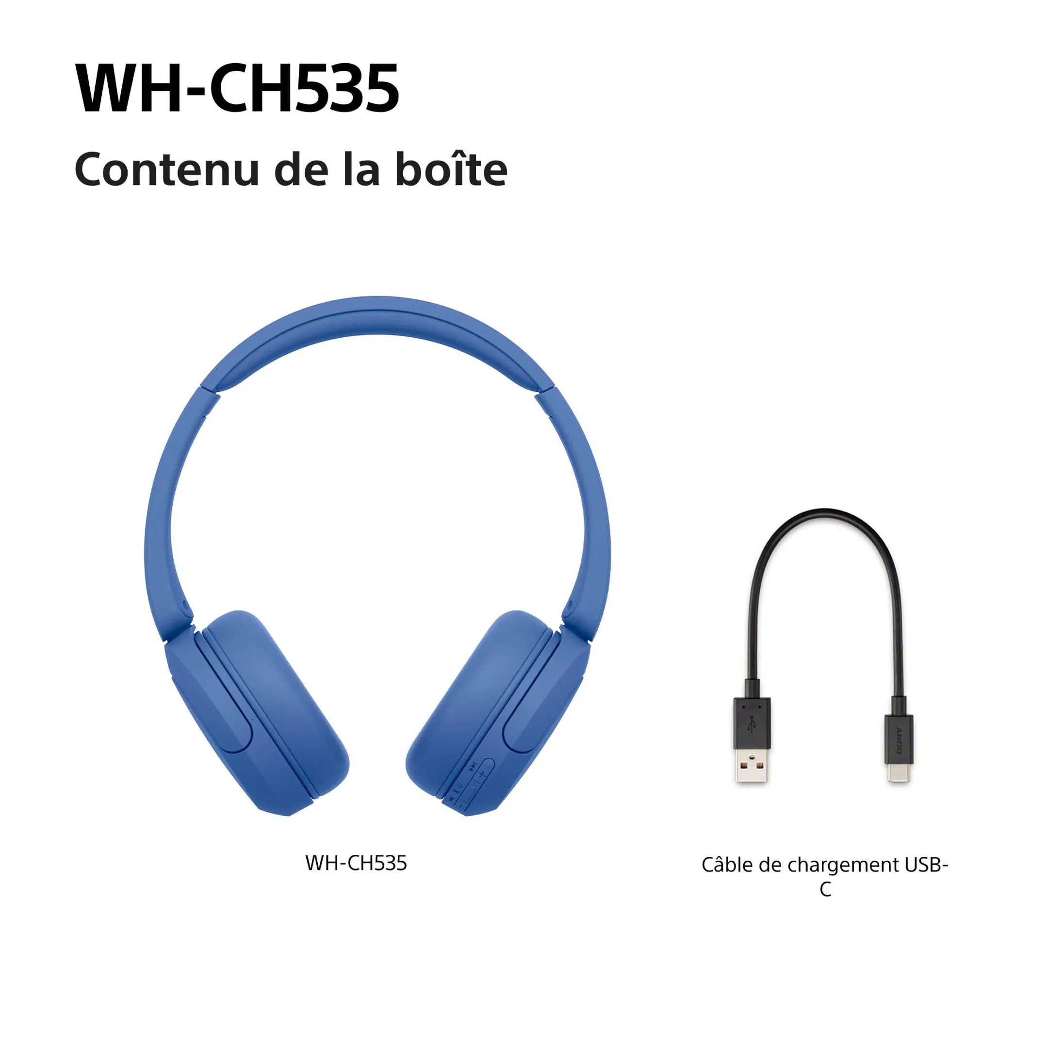 Wireless Headphones WH-CH535 Blue