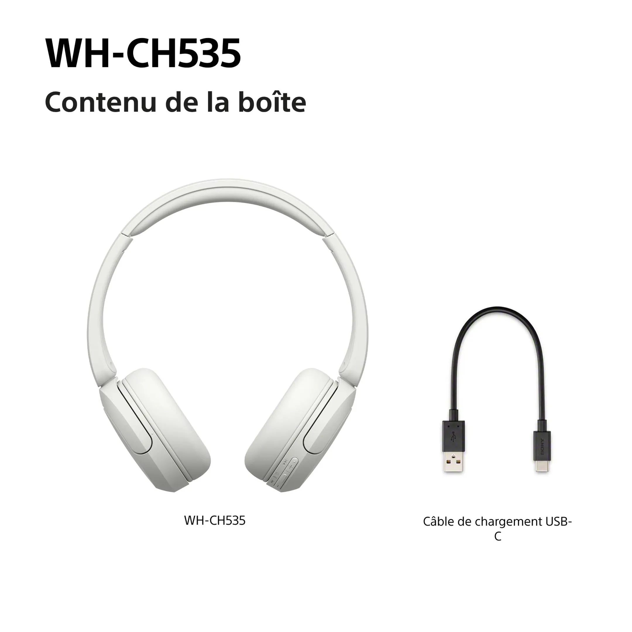 Wireless Headphones WH-CH535 White