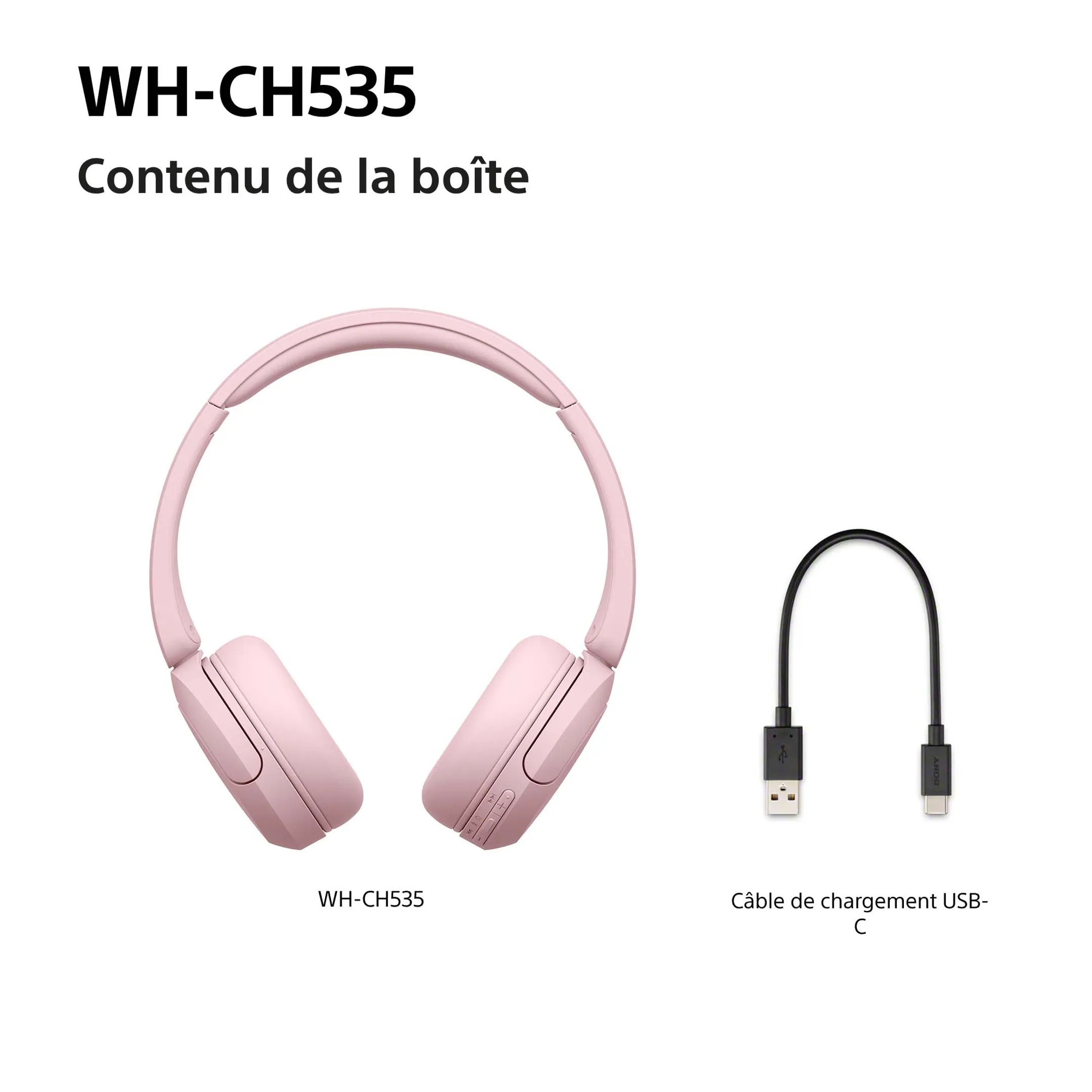 Wireless Headphones WH-CH535 Pink