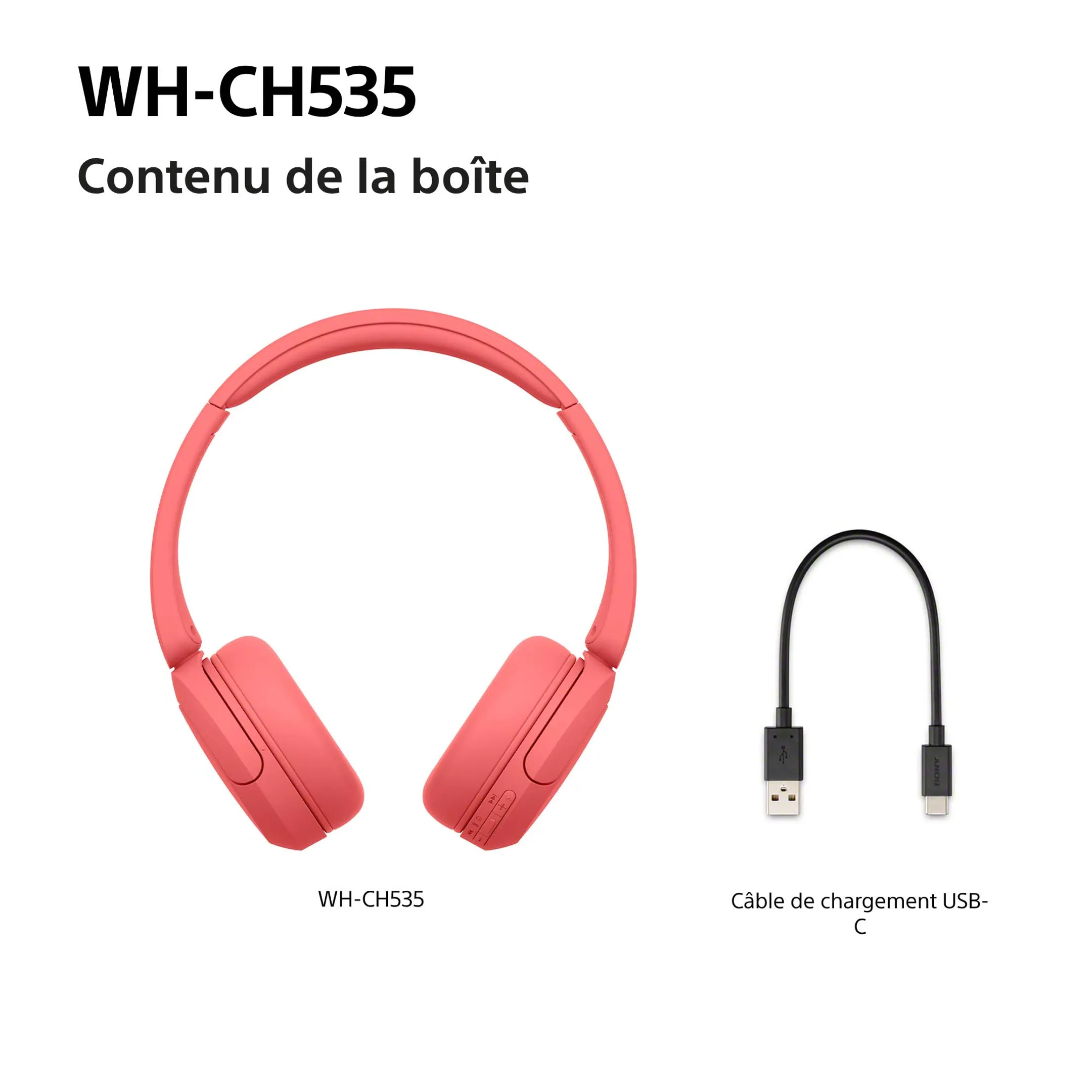 Wireless Headphones WH-CH535 Red