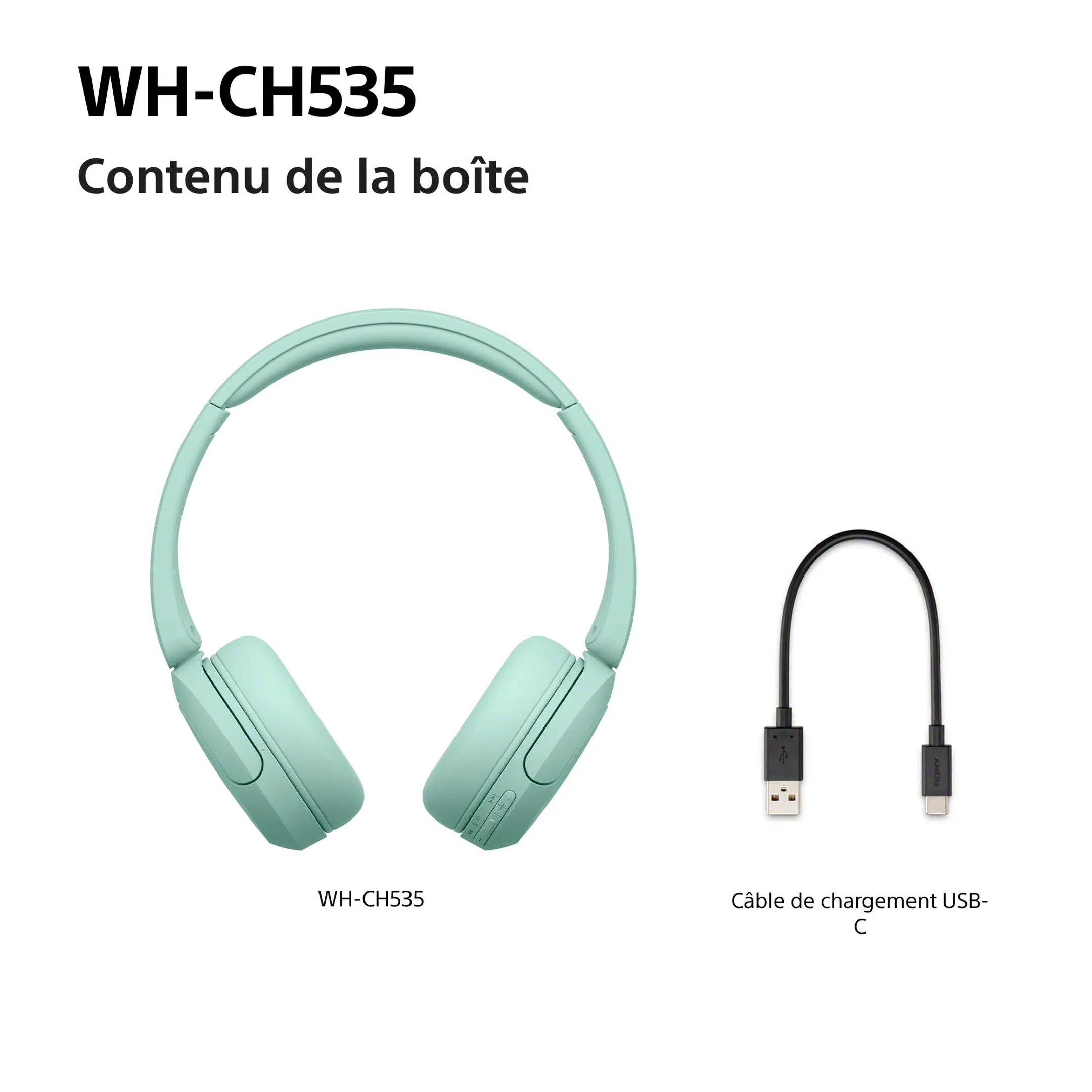 Wireless Headphones WH-CH535 Green