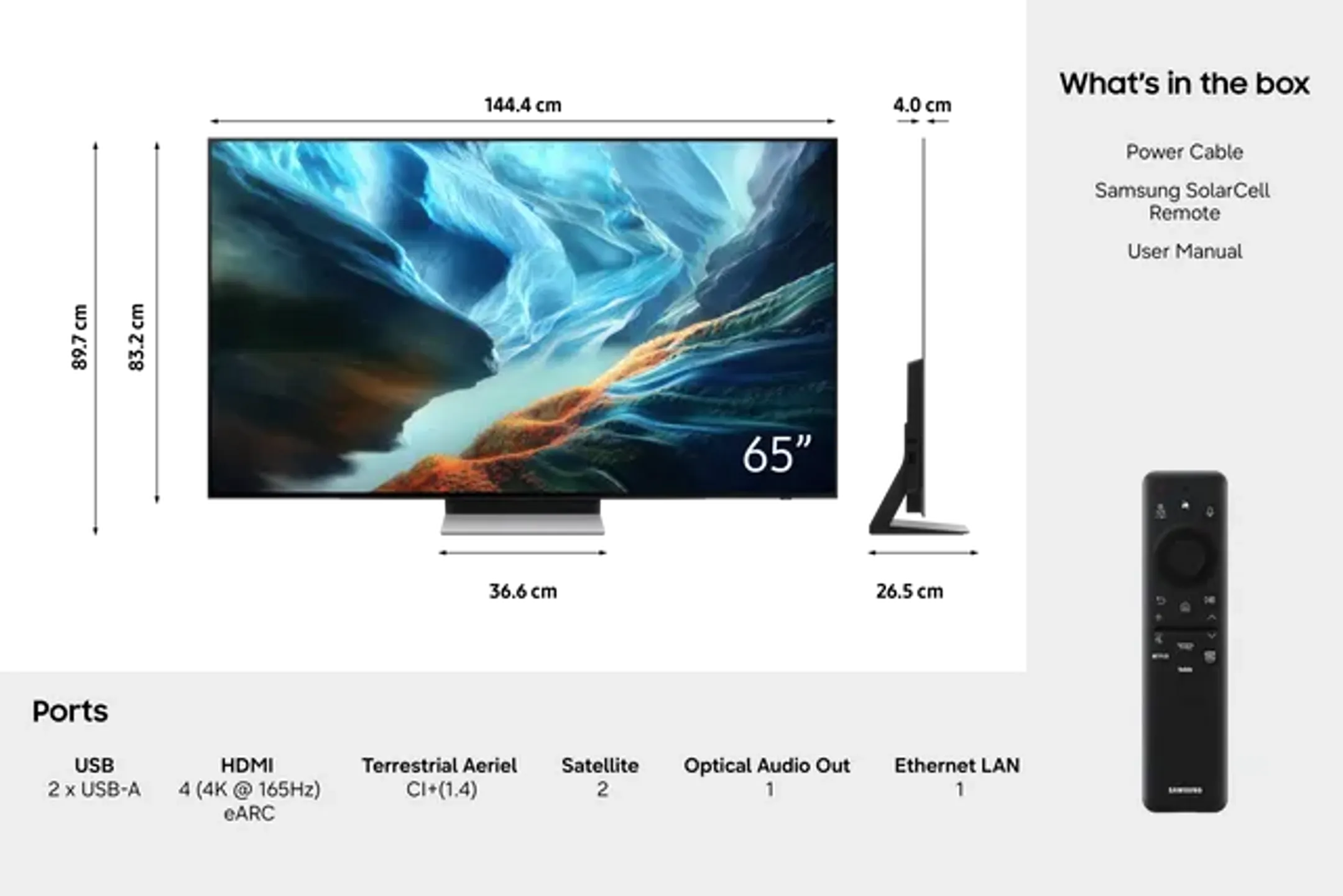 OLED TV 4K QE65S90HAEXXN (2026) - 65 pouces