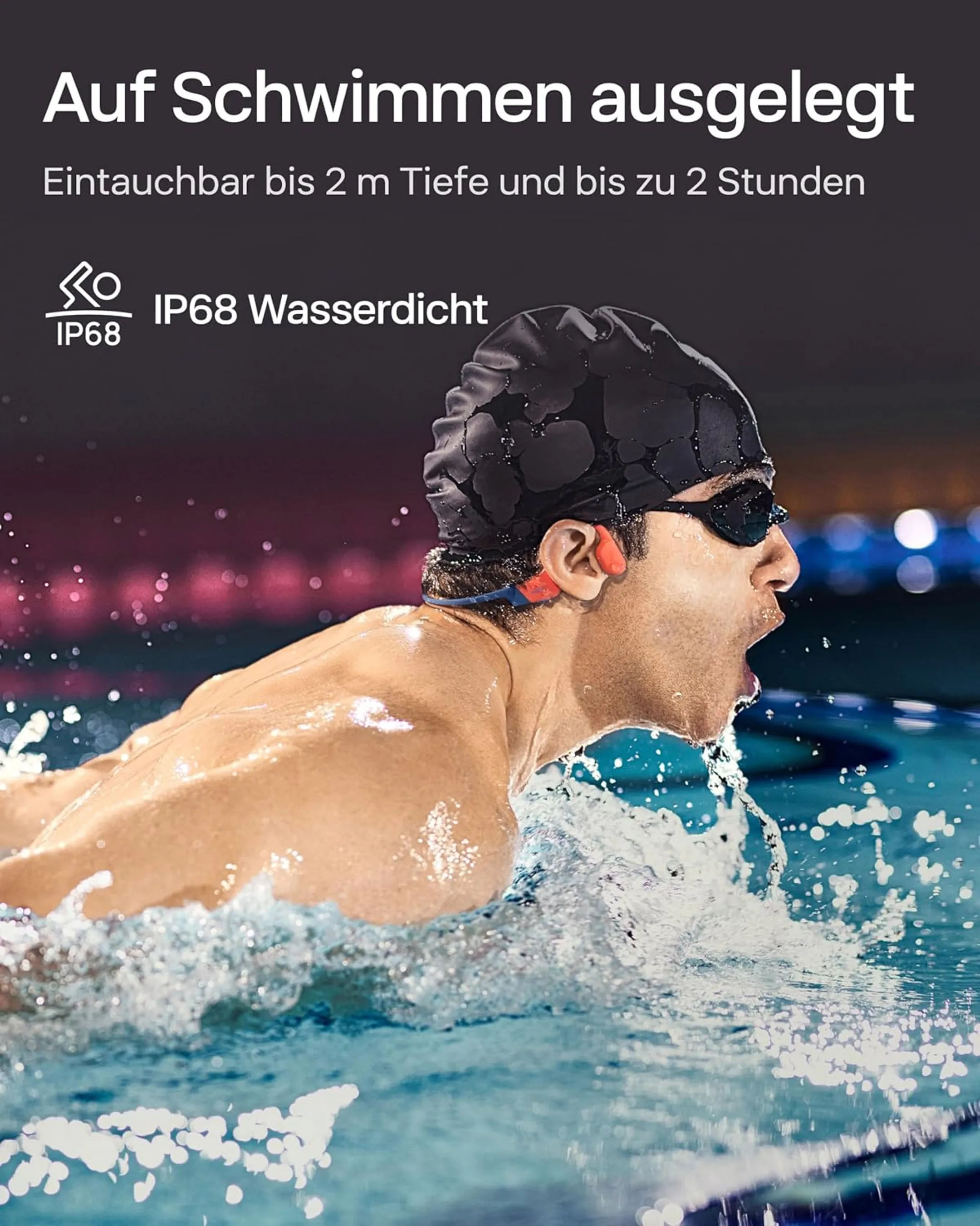 OpenSwim Pro Sport-Kopfhörer – Rot