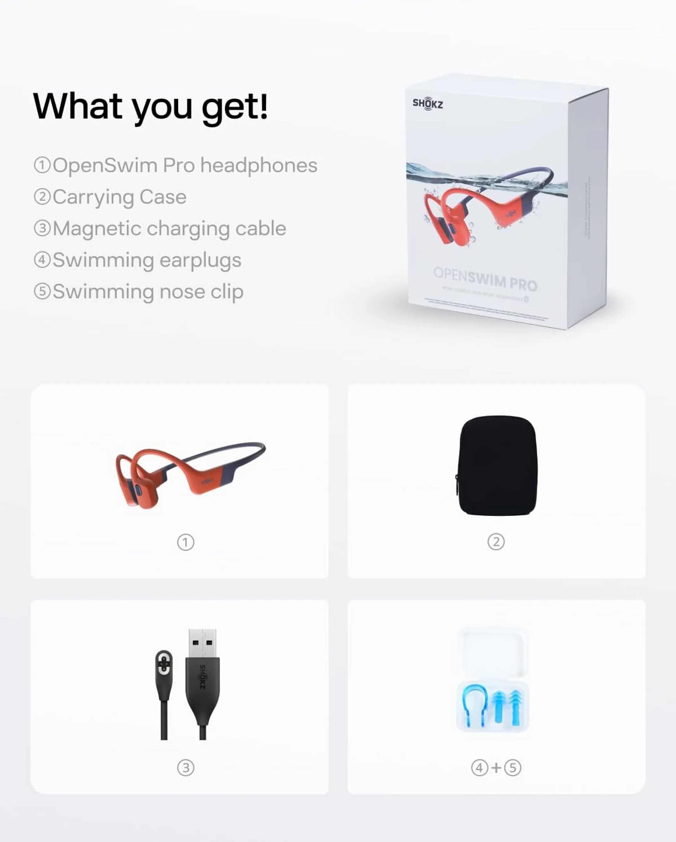 OpenSwim Pro Sports Earbuds - Red
