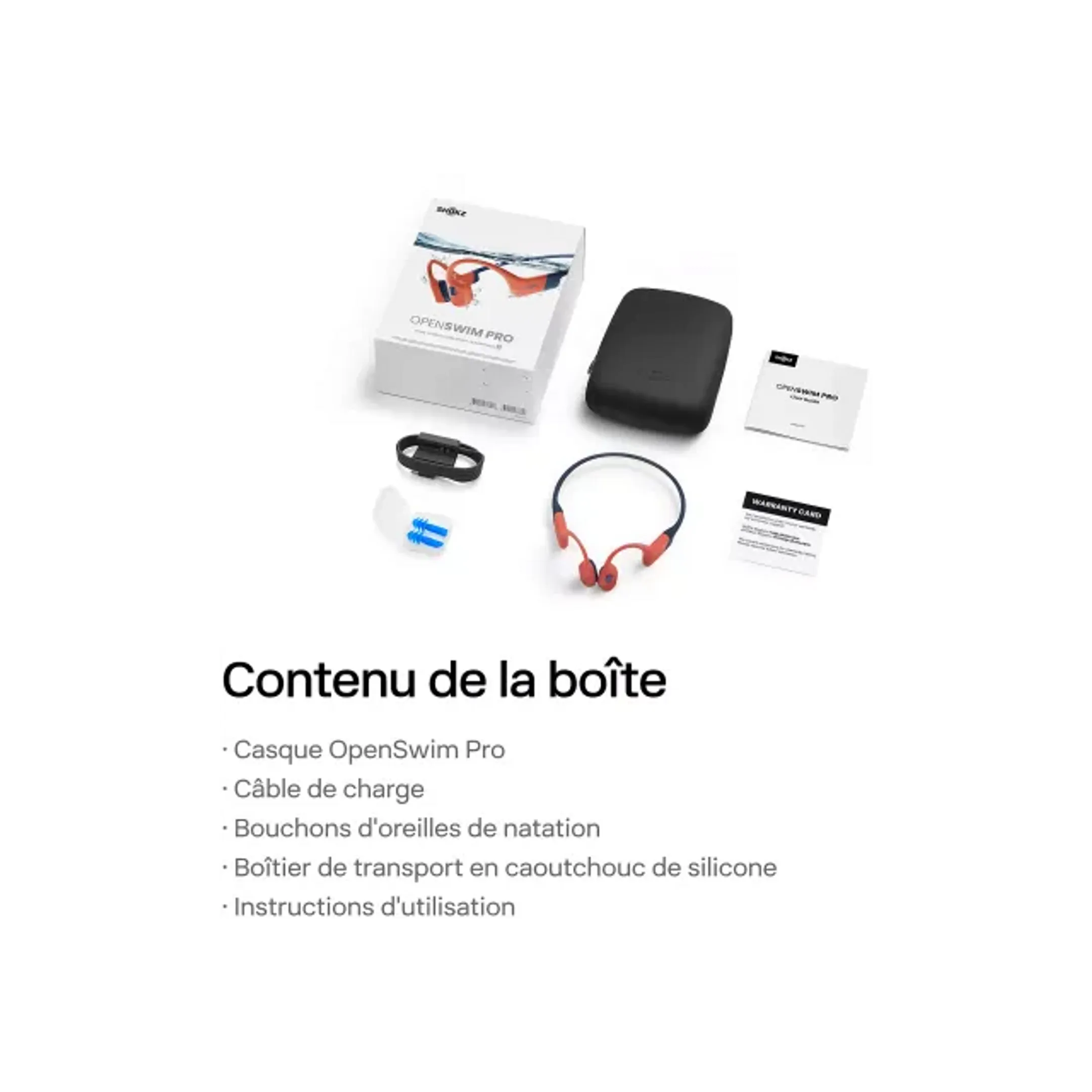 Écouteurs de sport OpenSwim Pro - Rouge