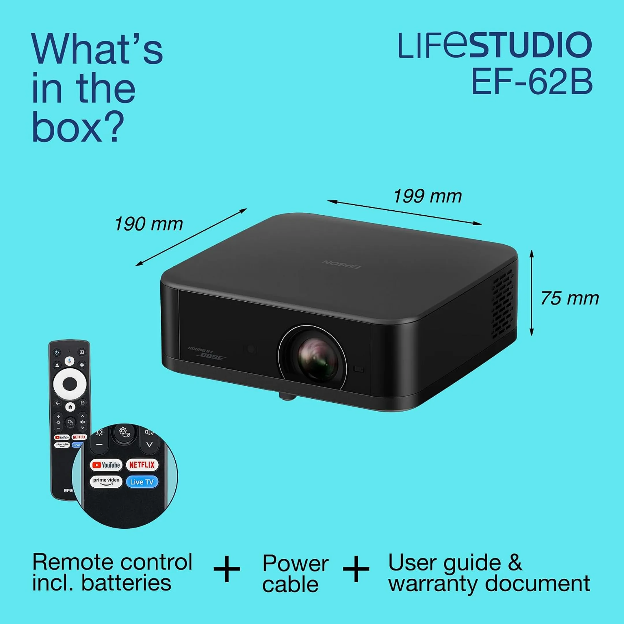 Projector 4K PRO-UHD EF-62B - Black 