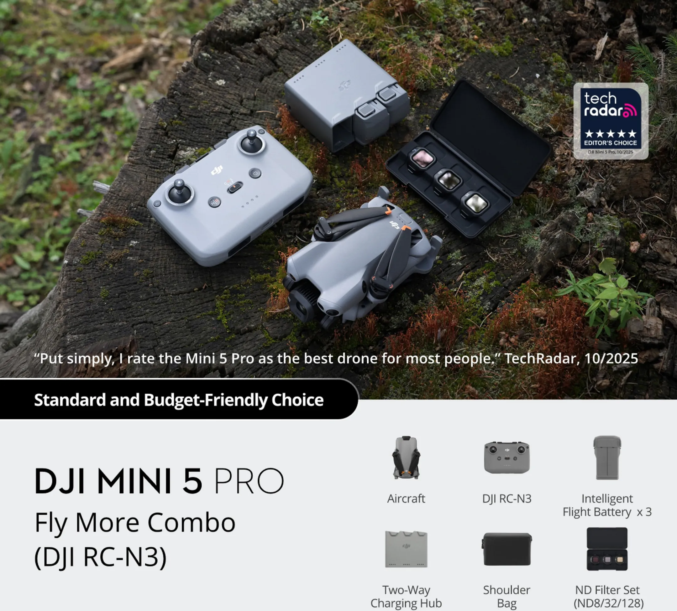 Drone Mini 5 Pro Fly More Combo (DJI RC-N3)