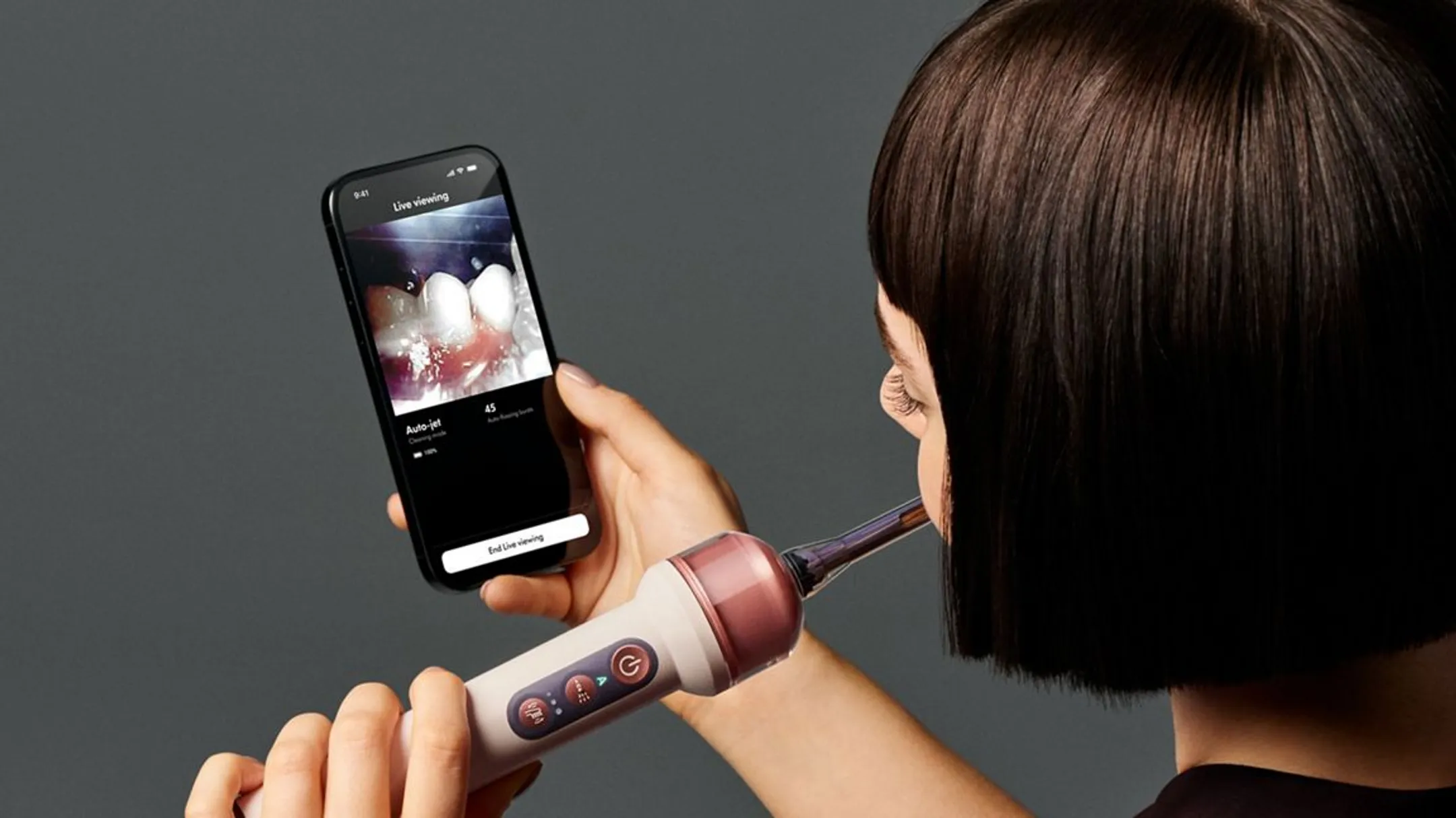 Brosse à dents électrique camerajet Rose céramique