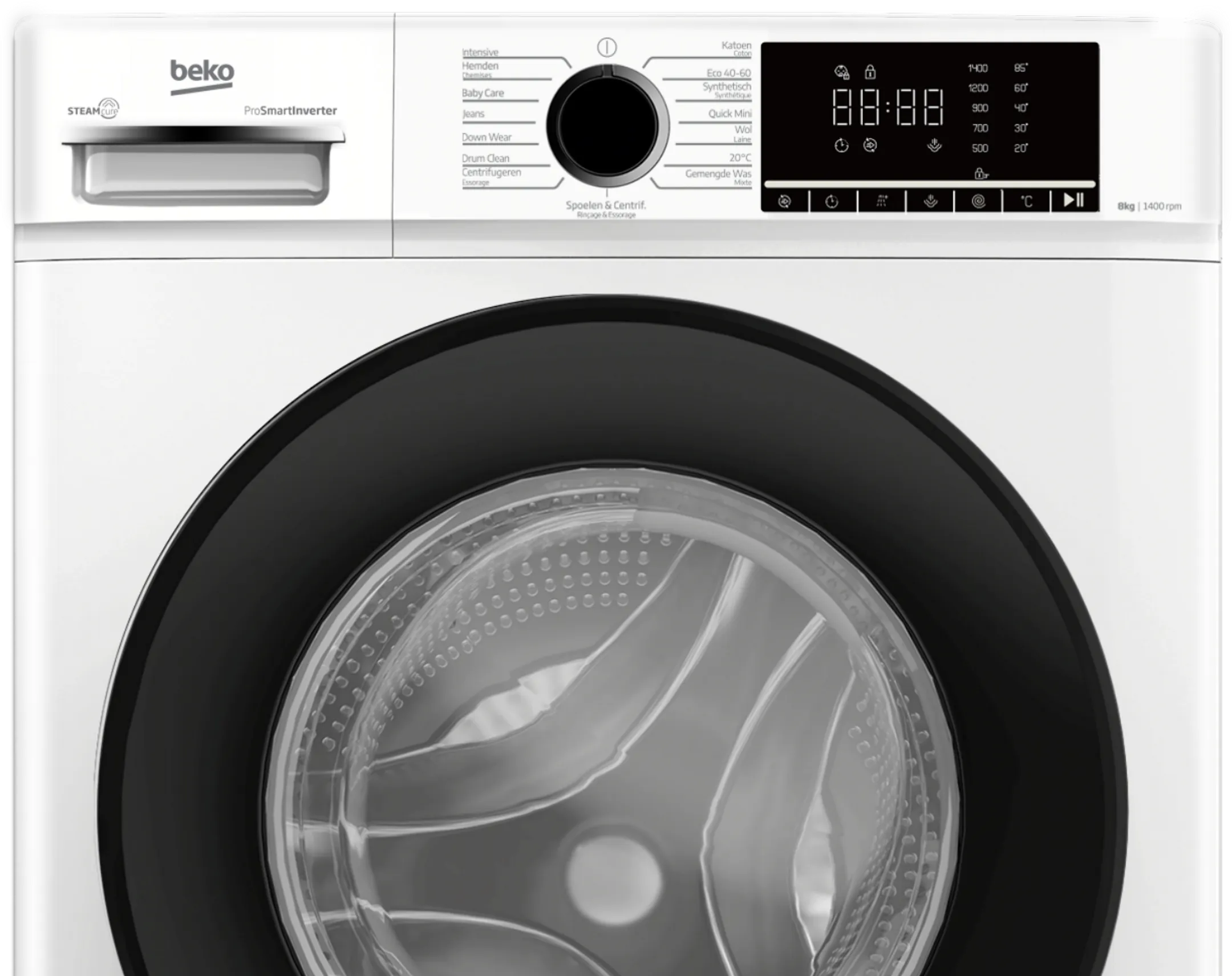 8kg washing machine SteamCure B1W8641WB1