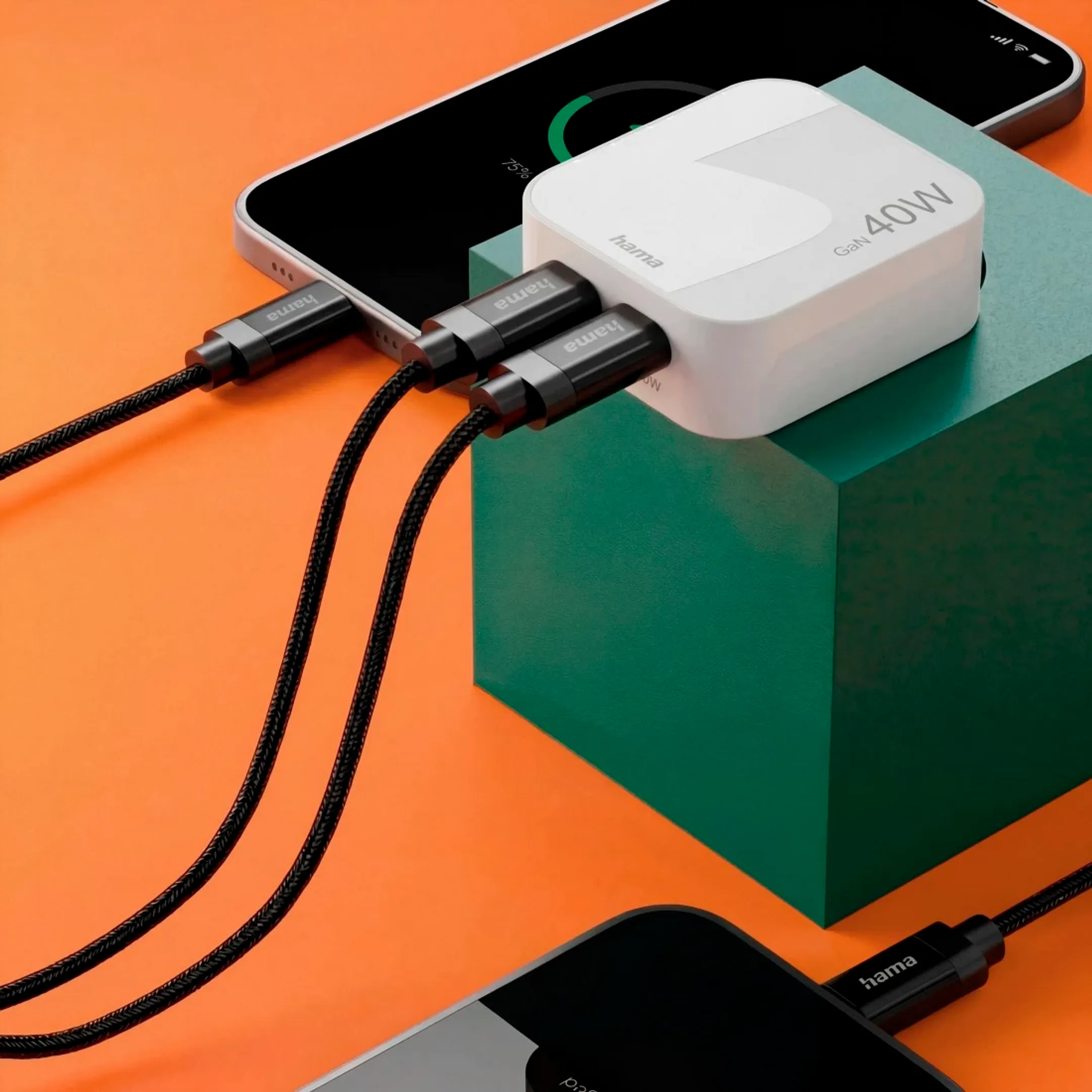 Chargeur secteur rapide USB-C 40W Blanc