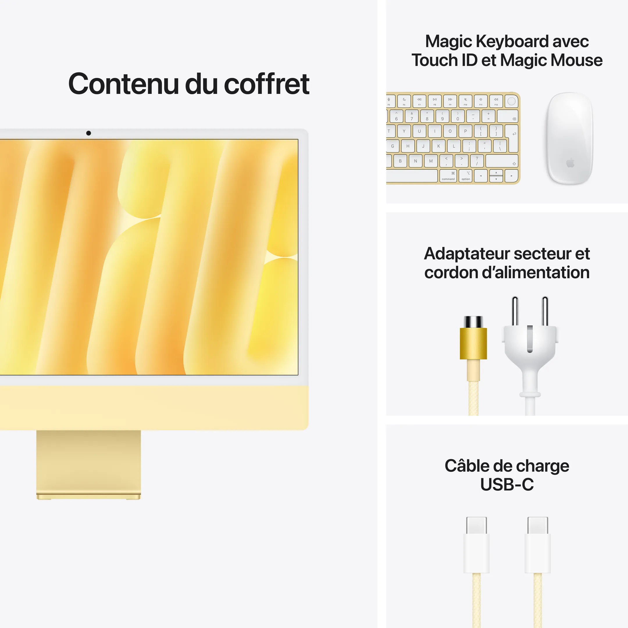 iMac 24" M6 12C 16Go 256GB Qwertz Gelb