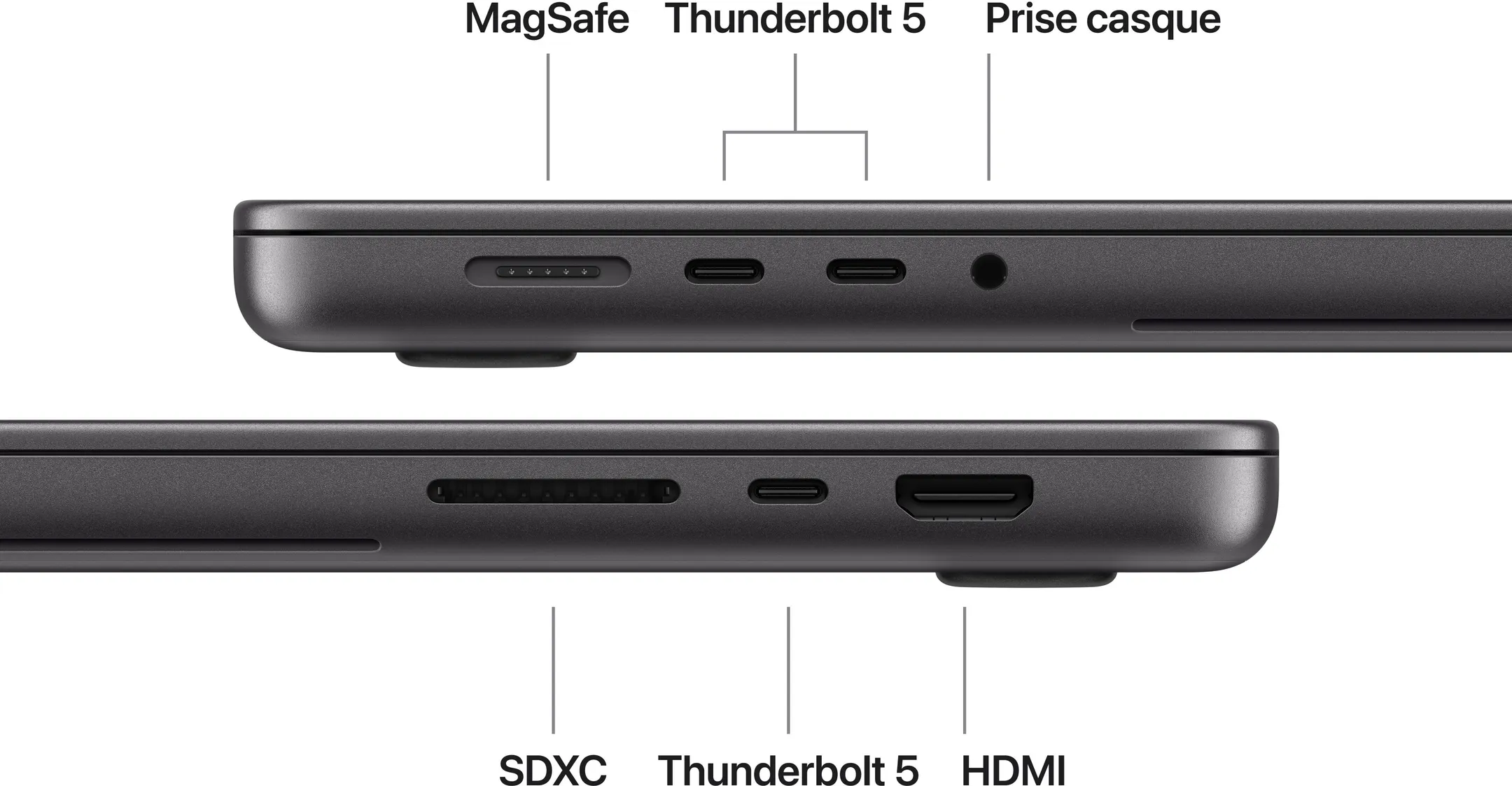 MacBook Pro 16" PROLED XDR M5 Pro 18C/20G 24Go 1To Qwertz Noir sidéral